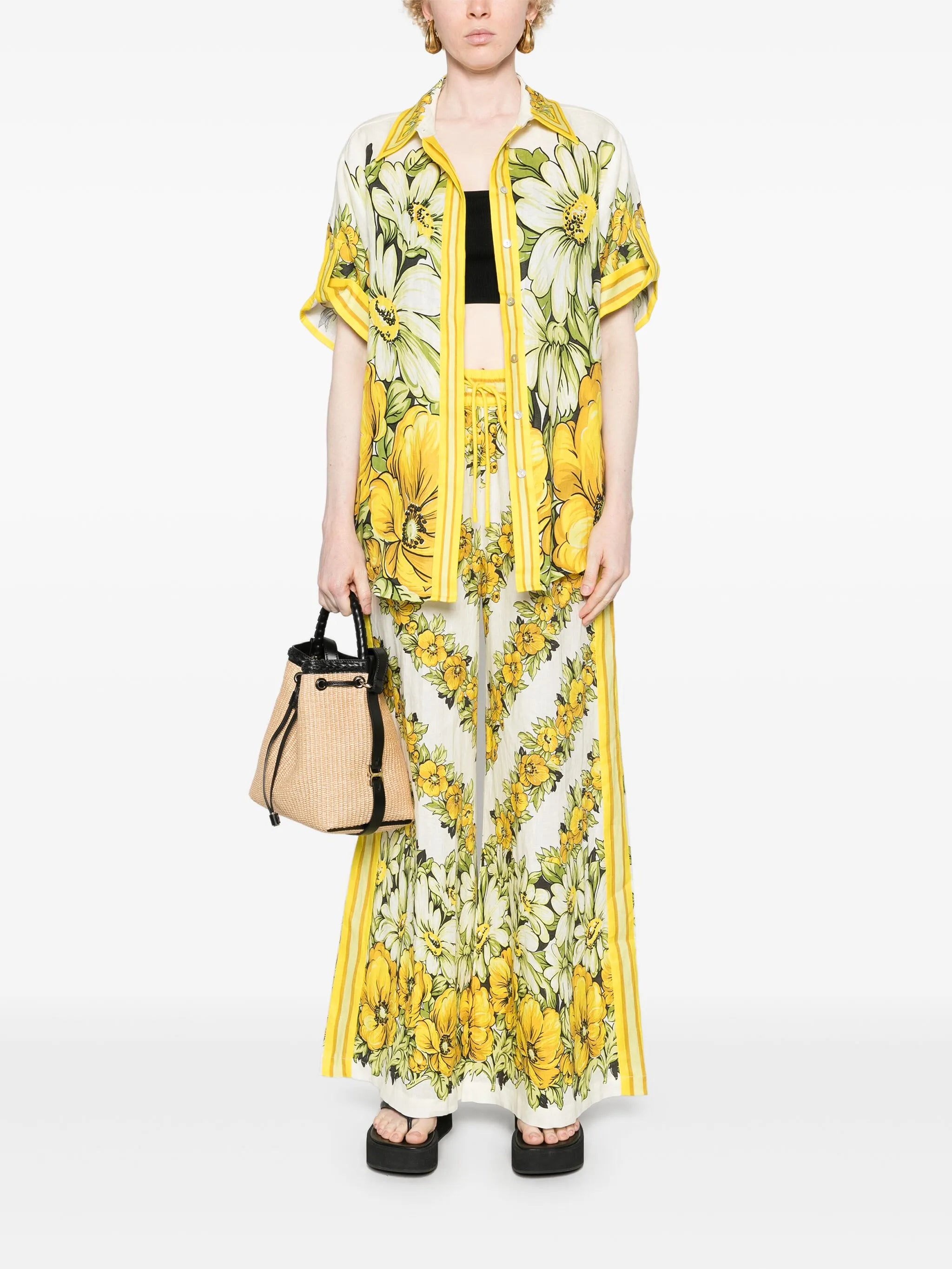 Gisela floral-print trousers