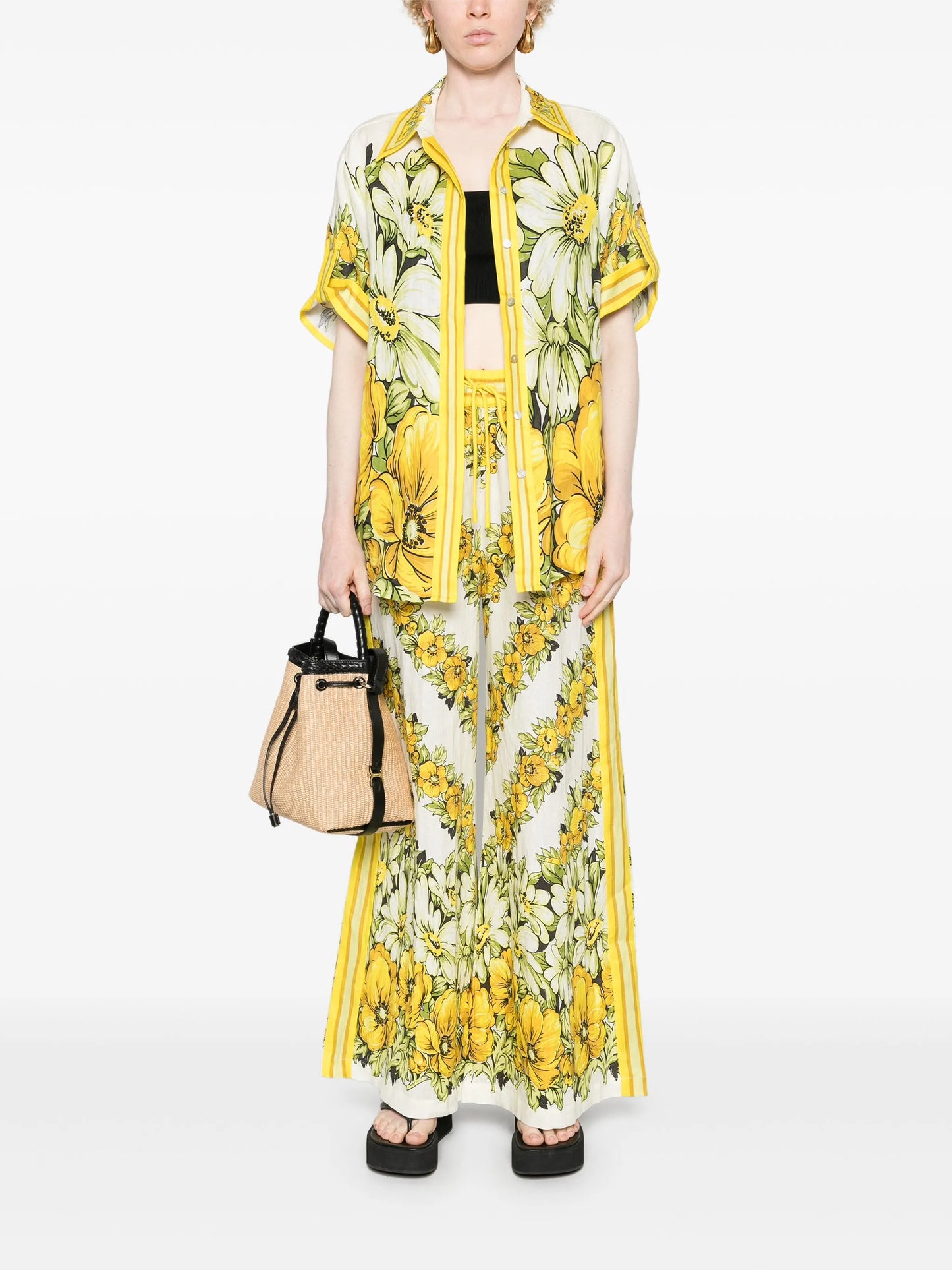 Gisela floral-print trousers
