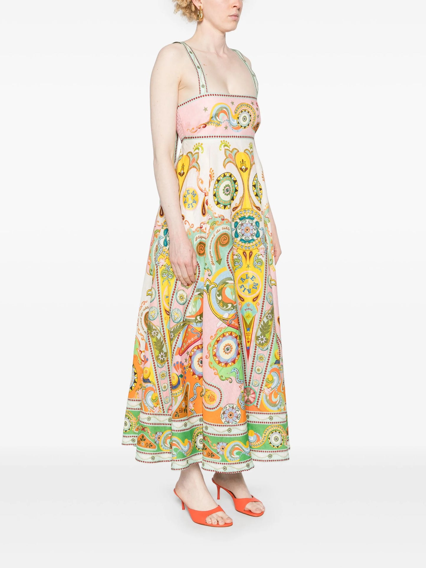 Pinball linen midi dress