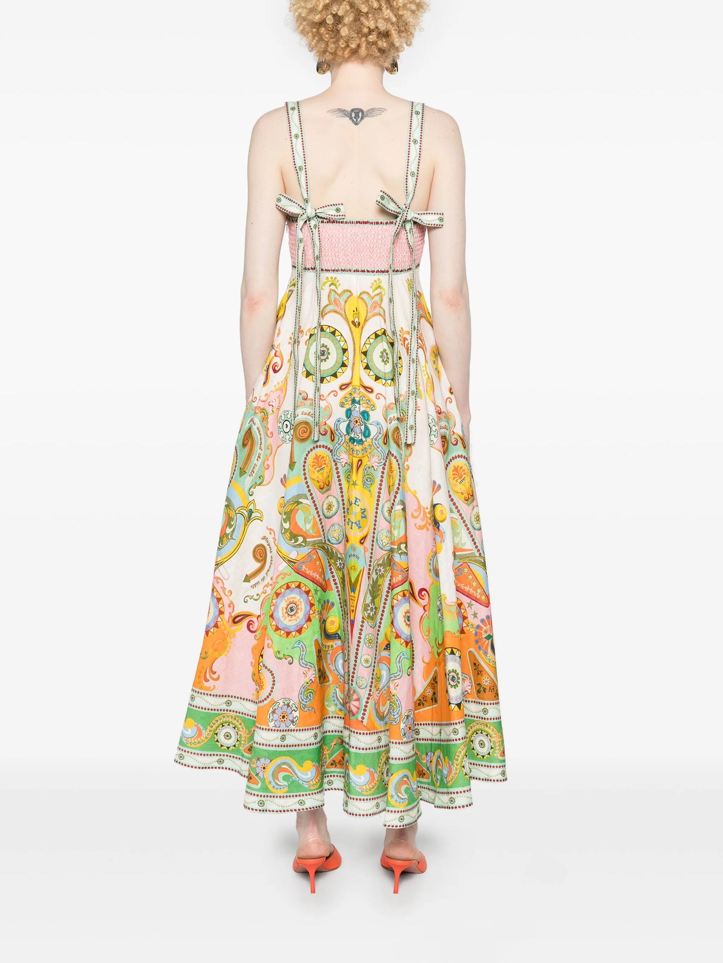 Pinball linen midi dress