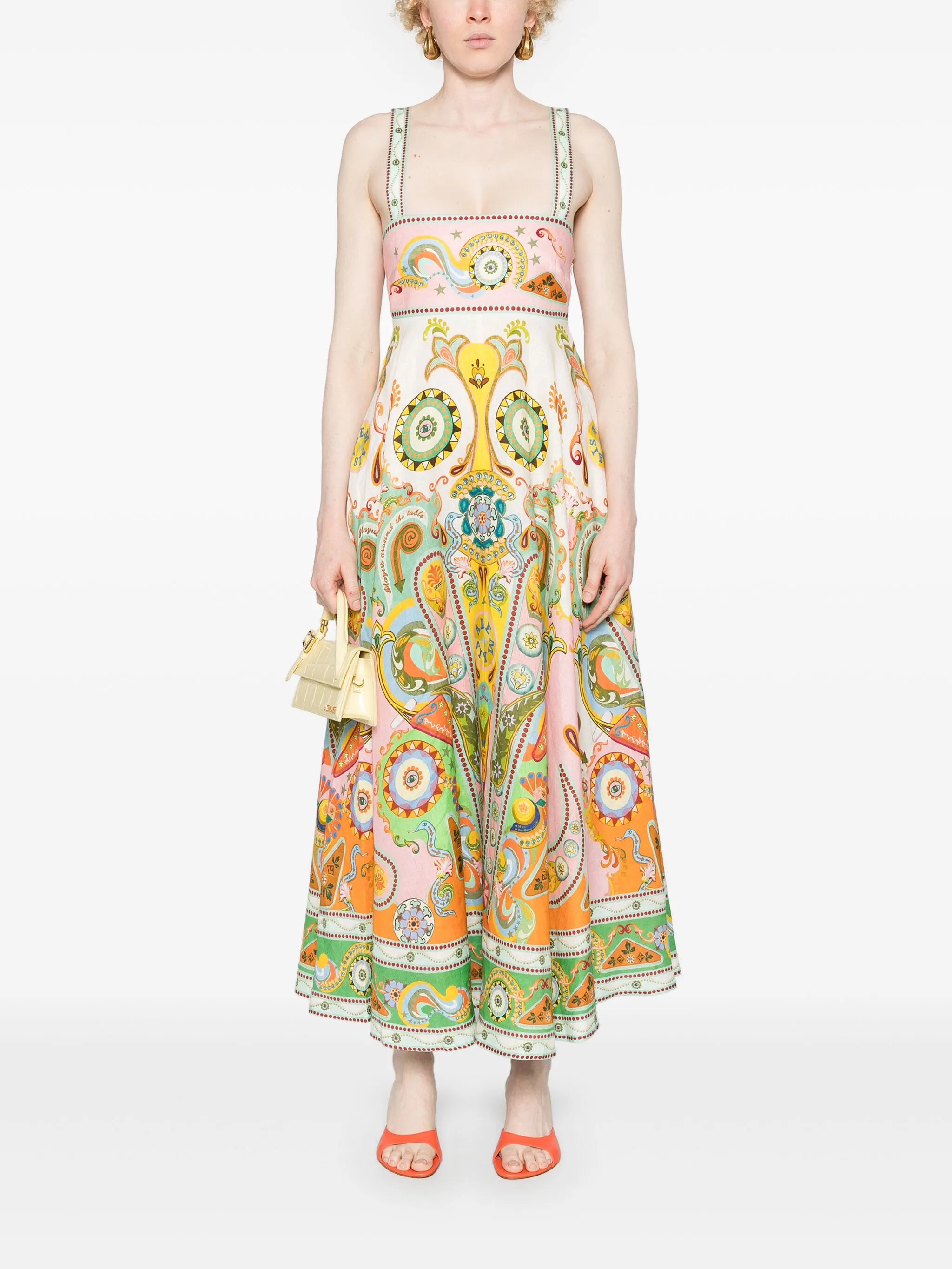 Pinball linen midi dress