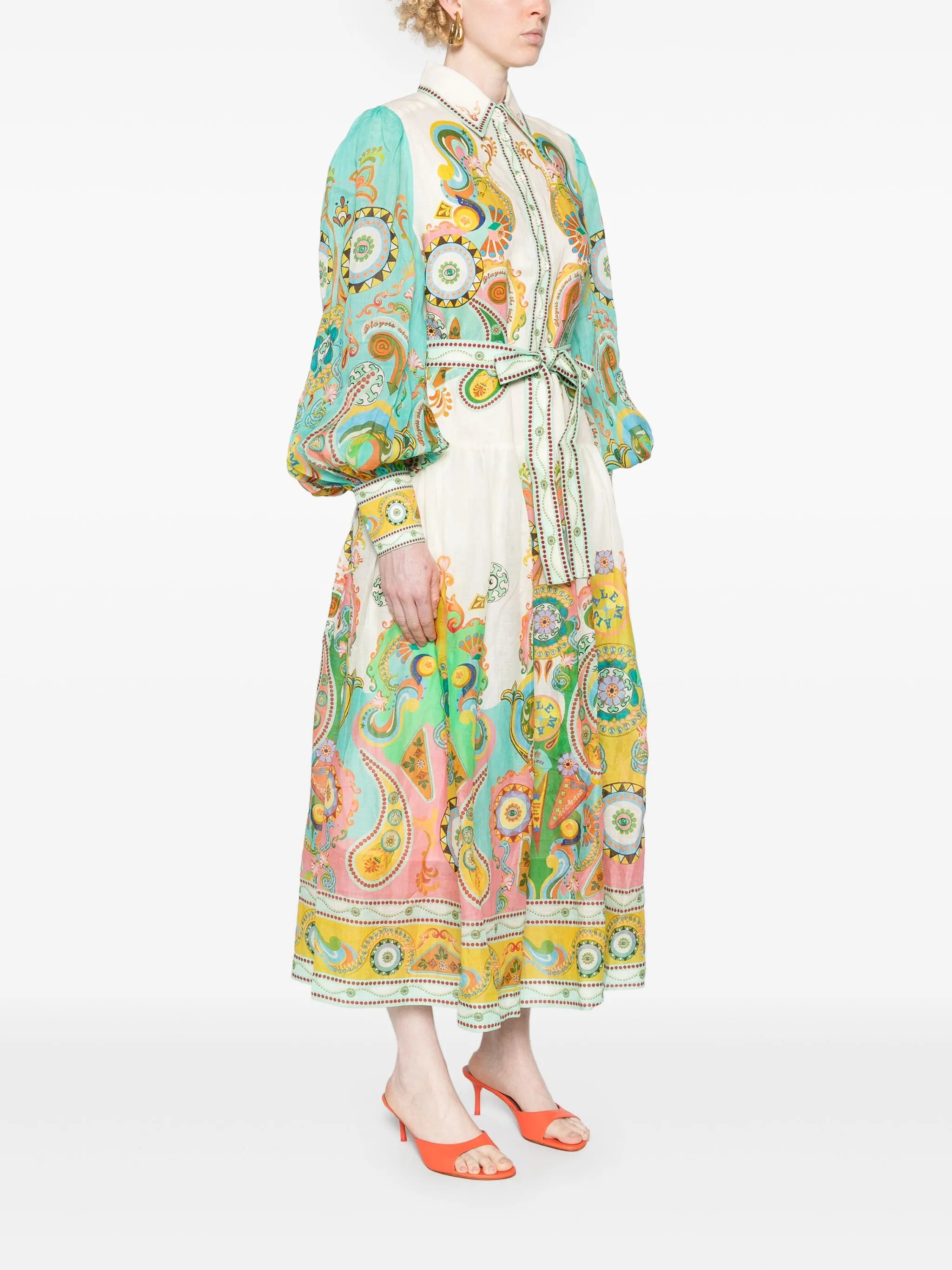 Pinball belted shirtdress