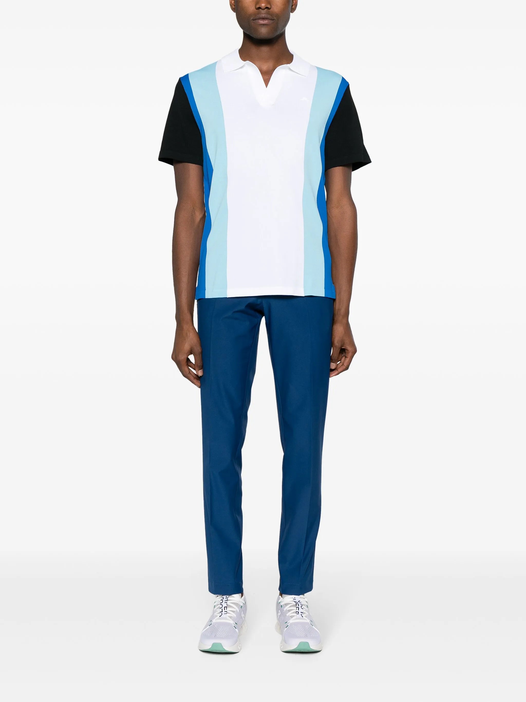 Learco colour-block polo shirt