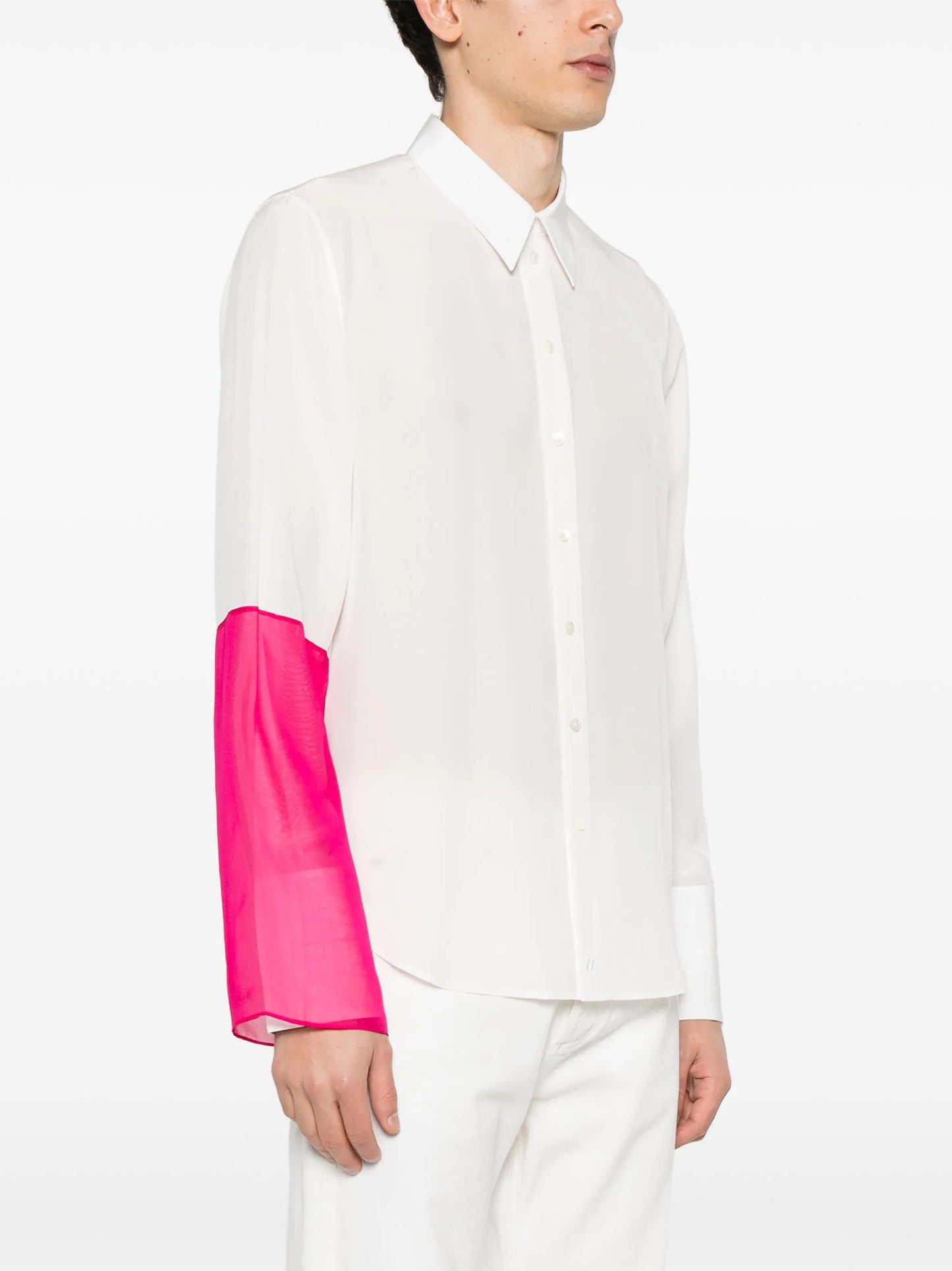 patchwork silk shirt