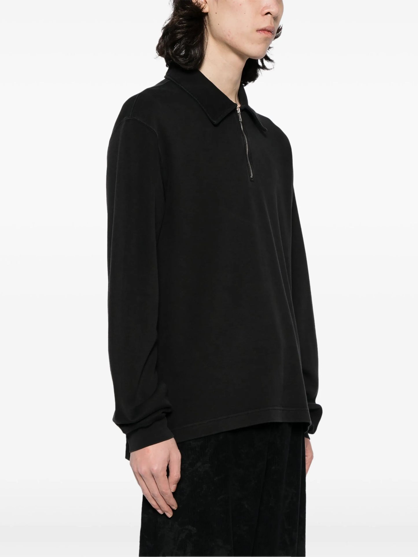 half-zip cotton sweatshirt