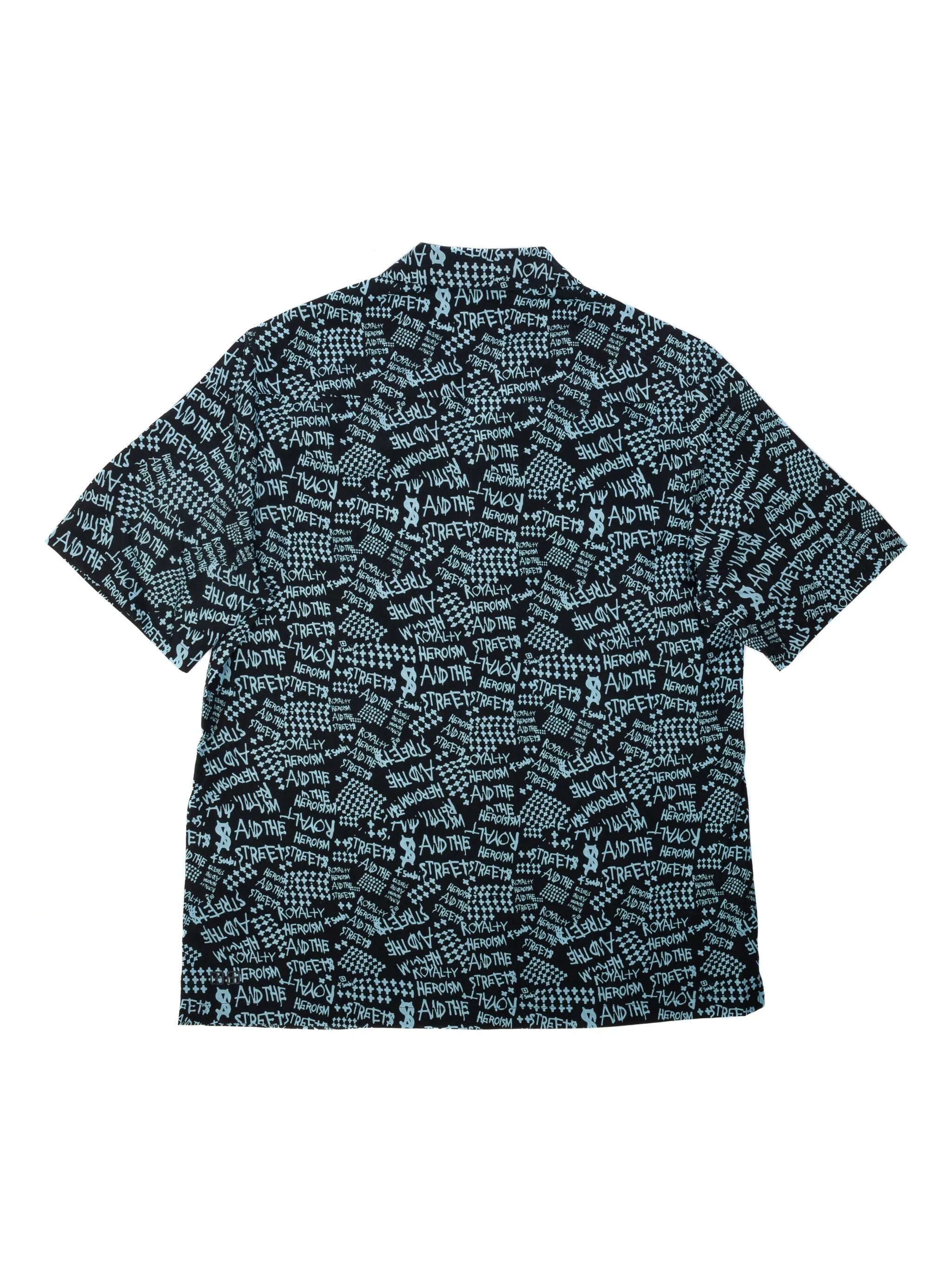 Heroism text-print tencel shirt