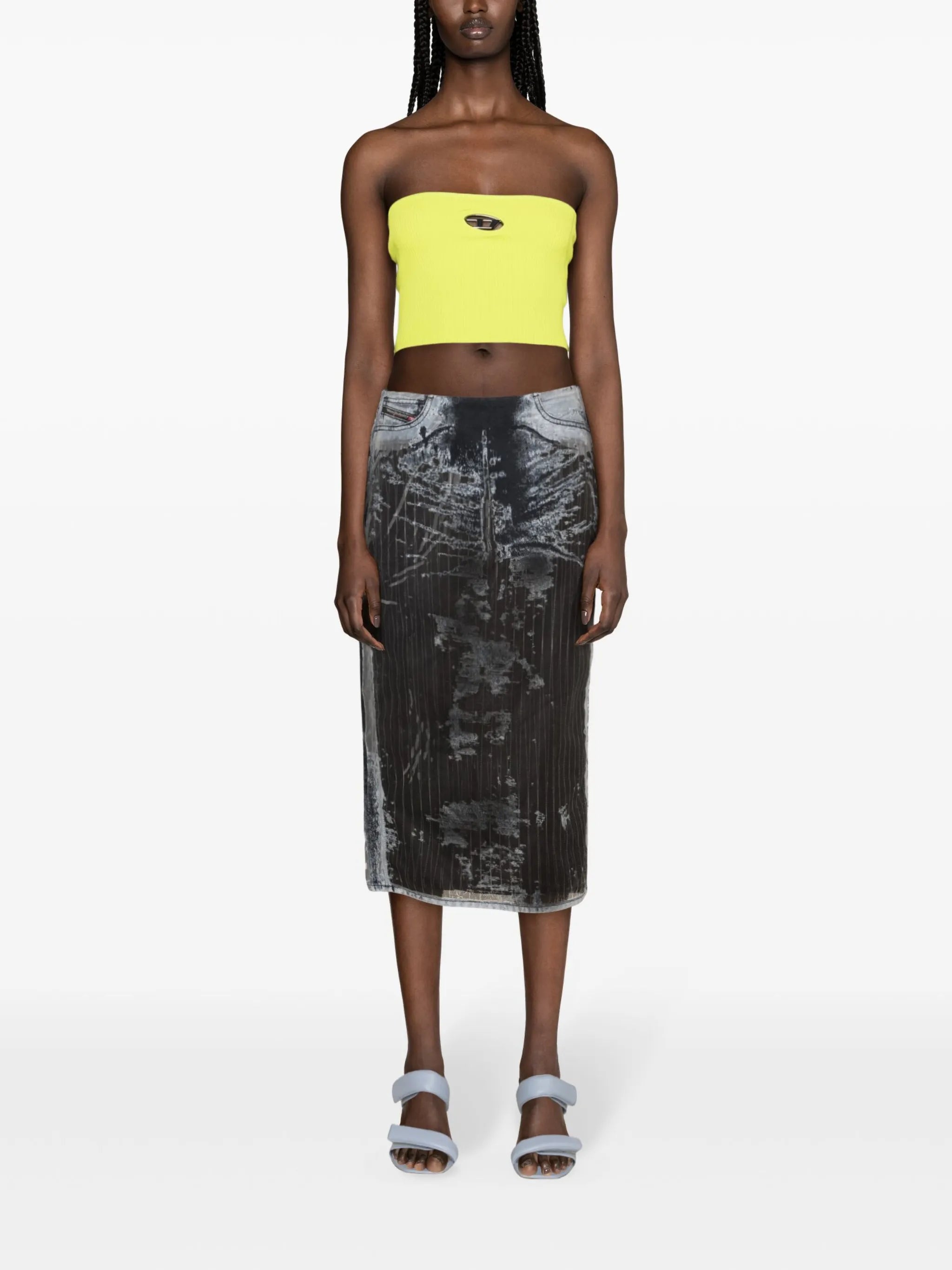 De-Pra-Fse1 denim midi skirt