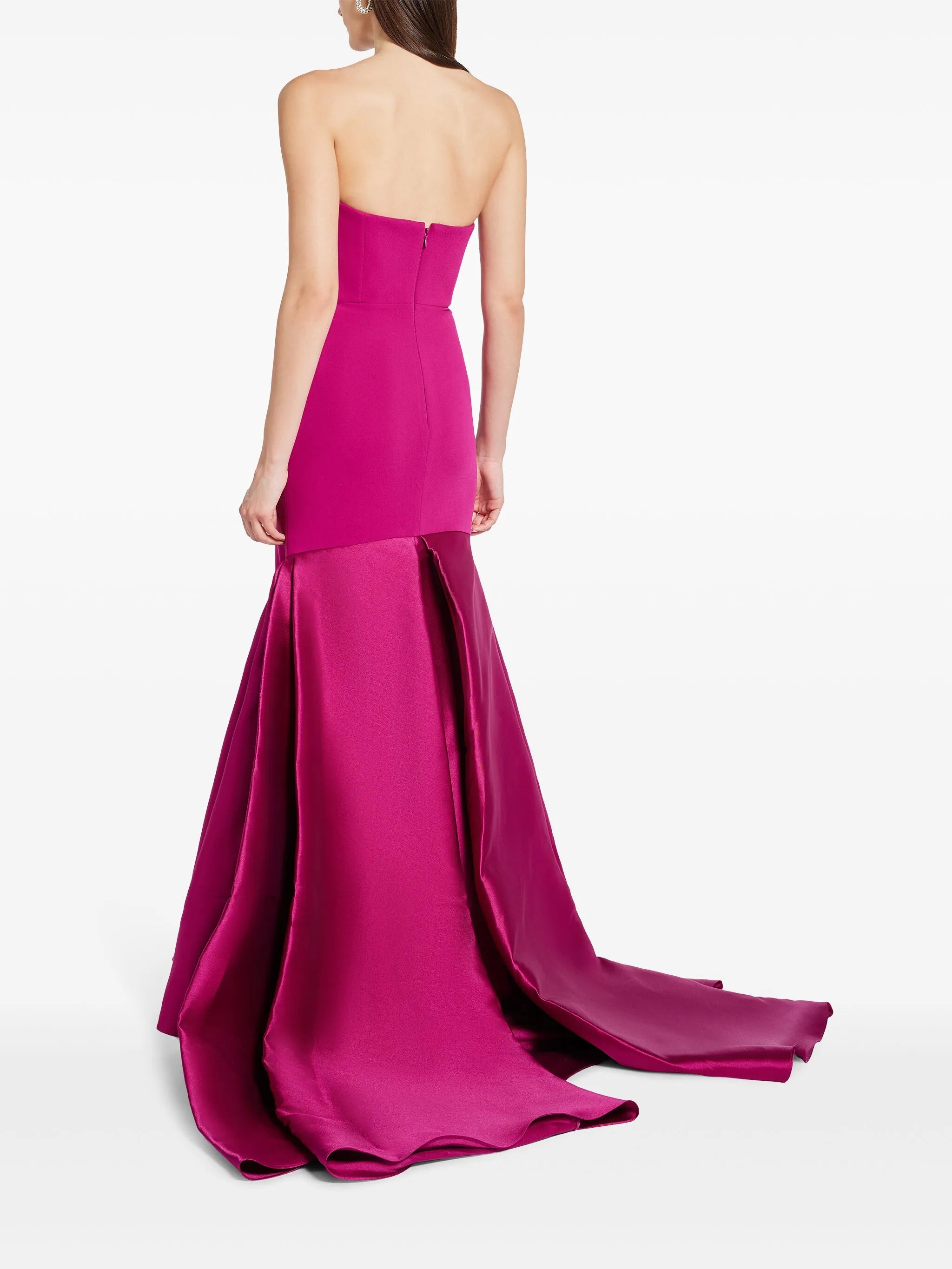 Jodi draped strapless gown