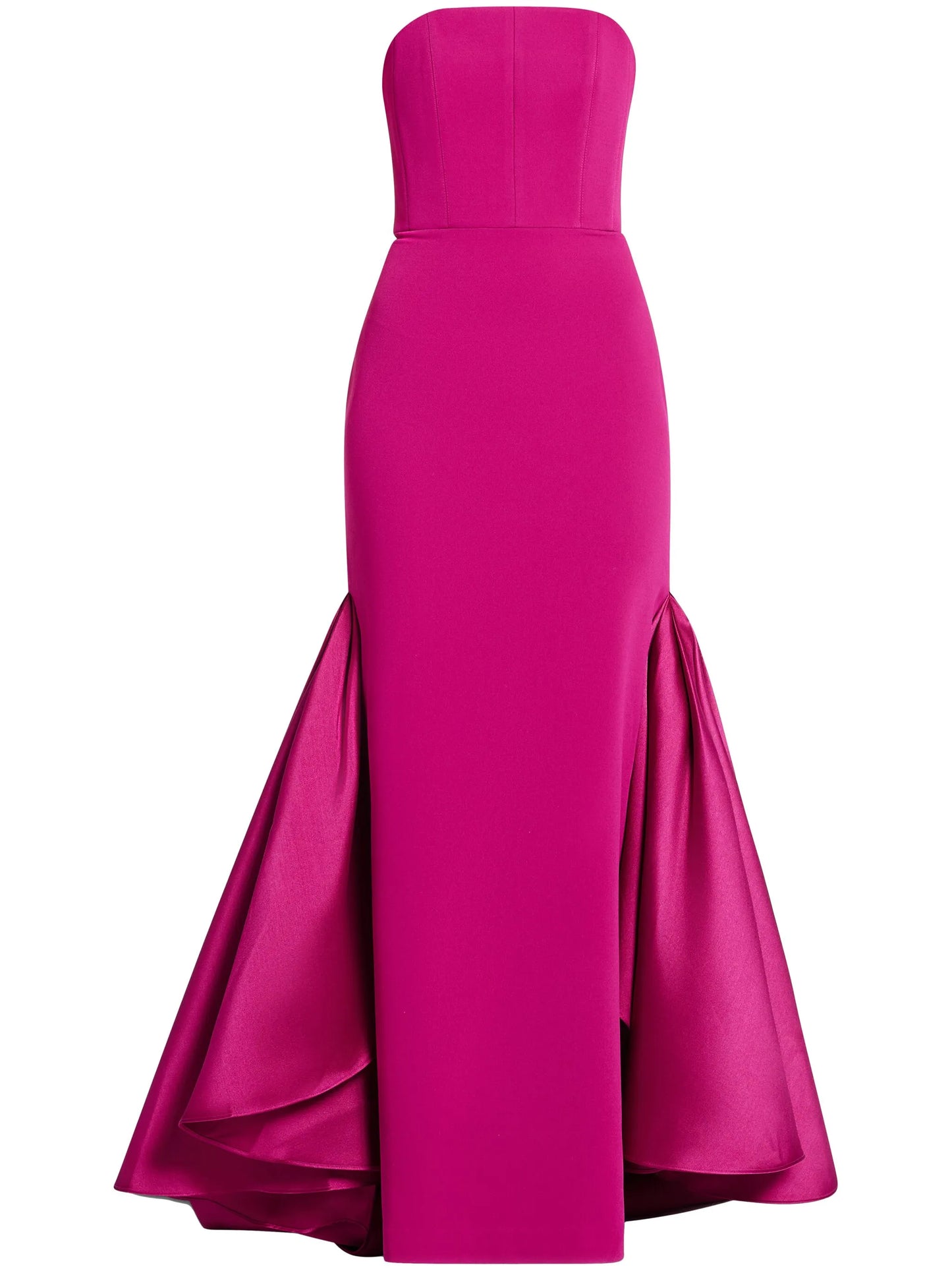 Jodi draped strapless gown