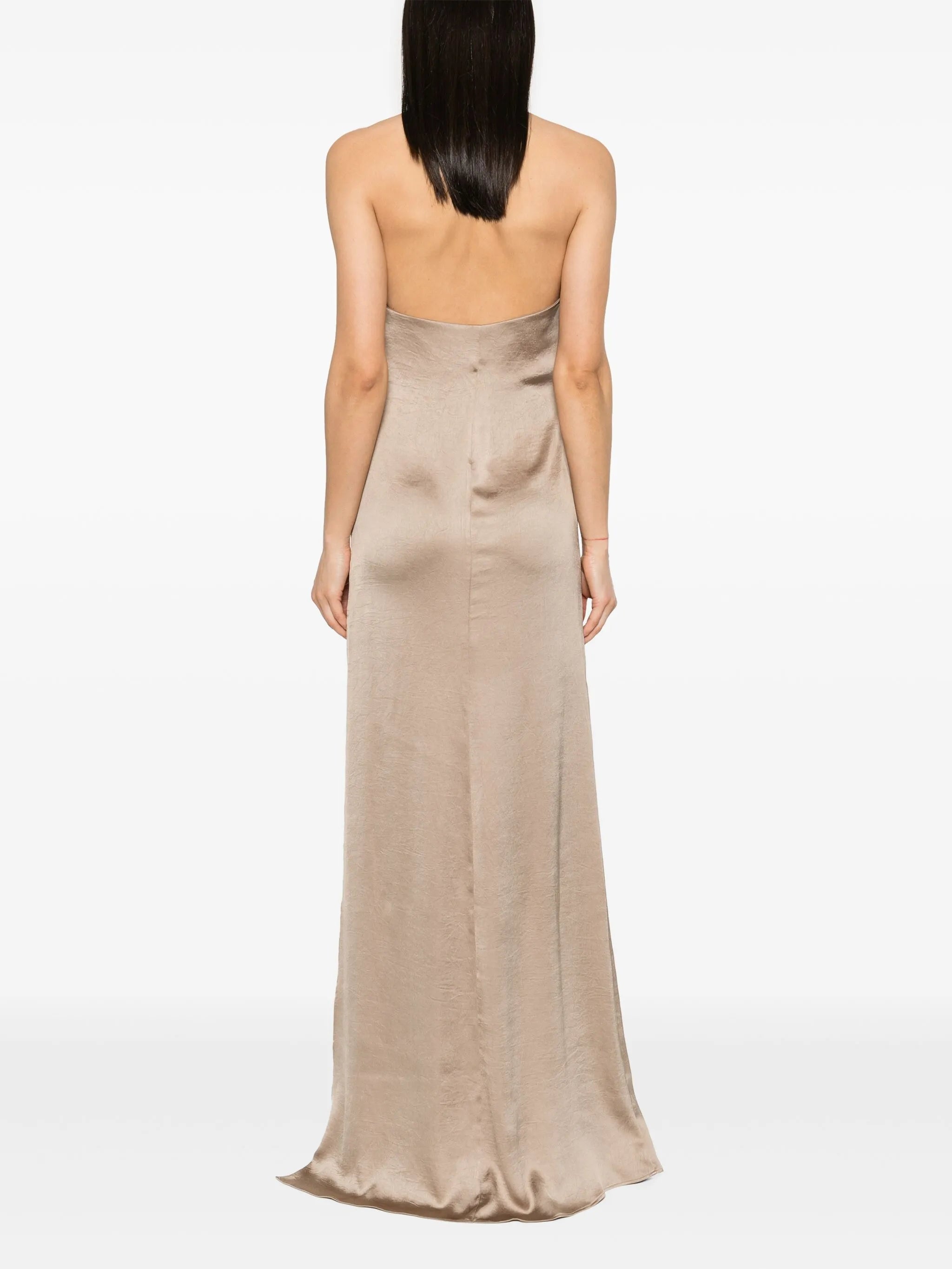 satin maxi dress