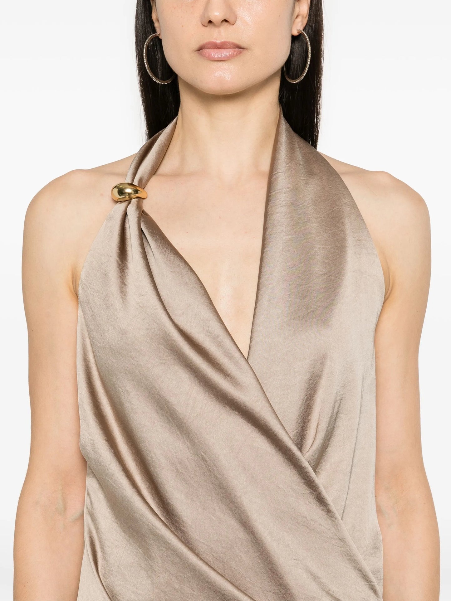satin maxi dress