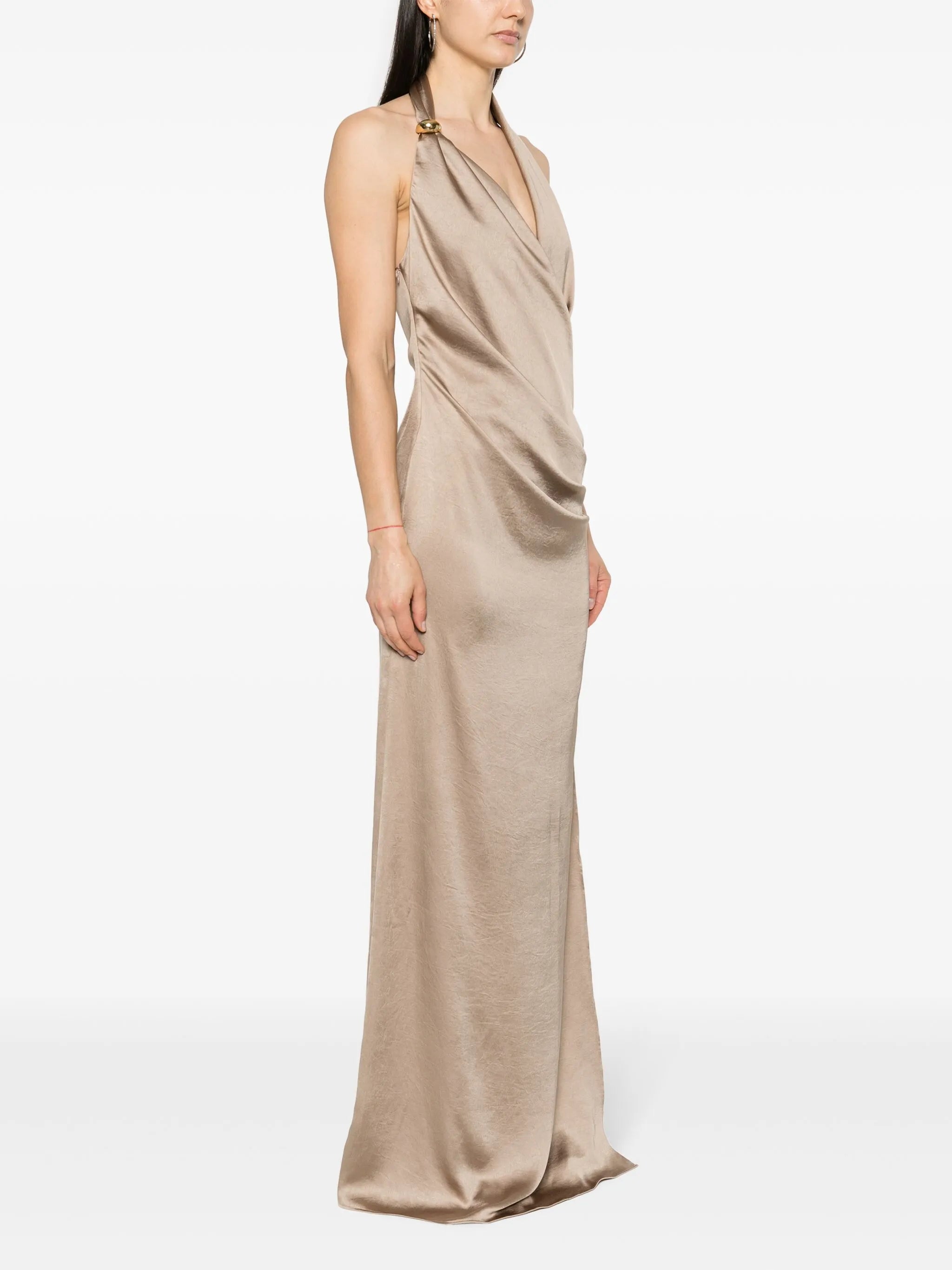 satin maxi dress