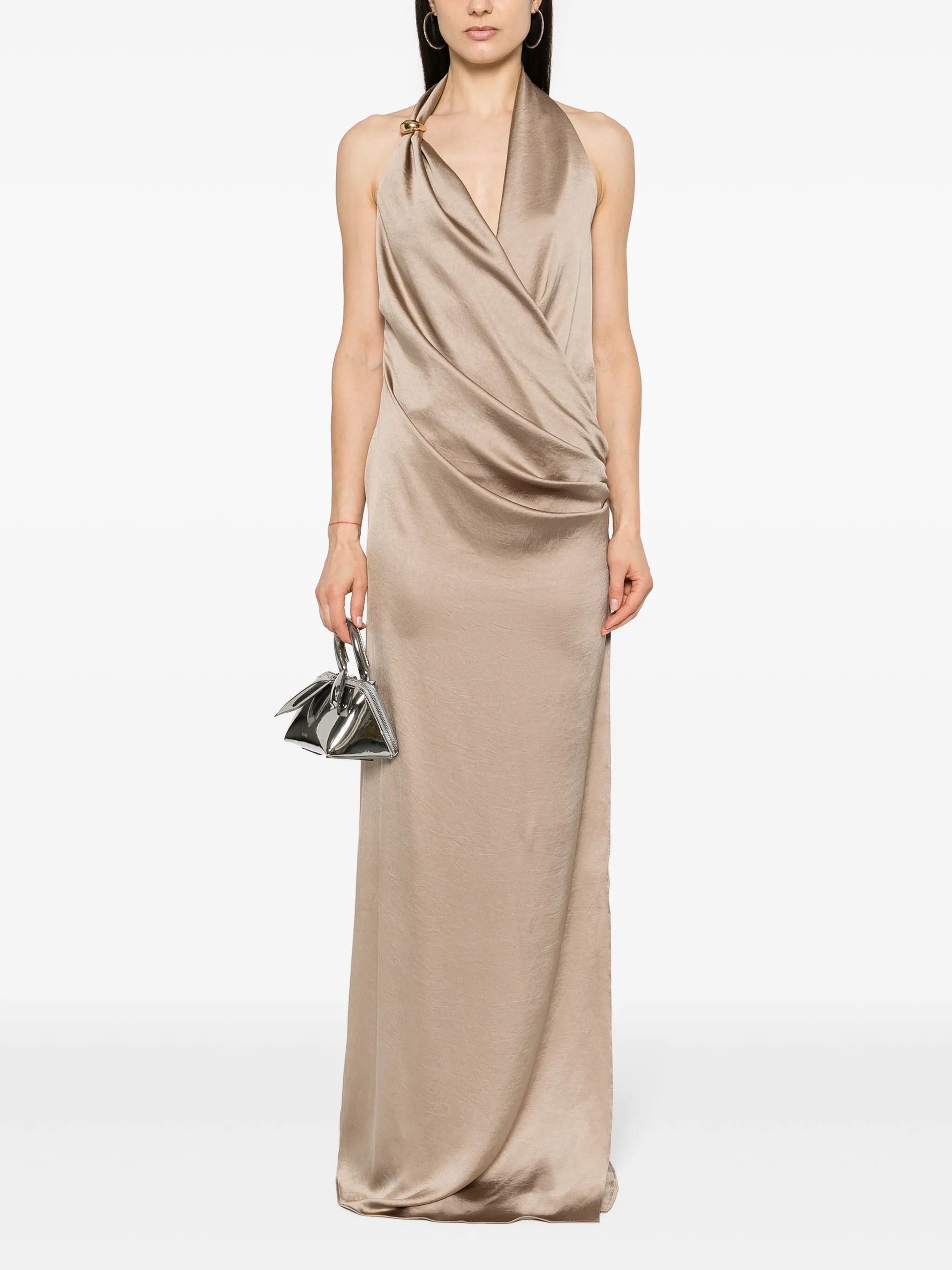 satin maxi dress