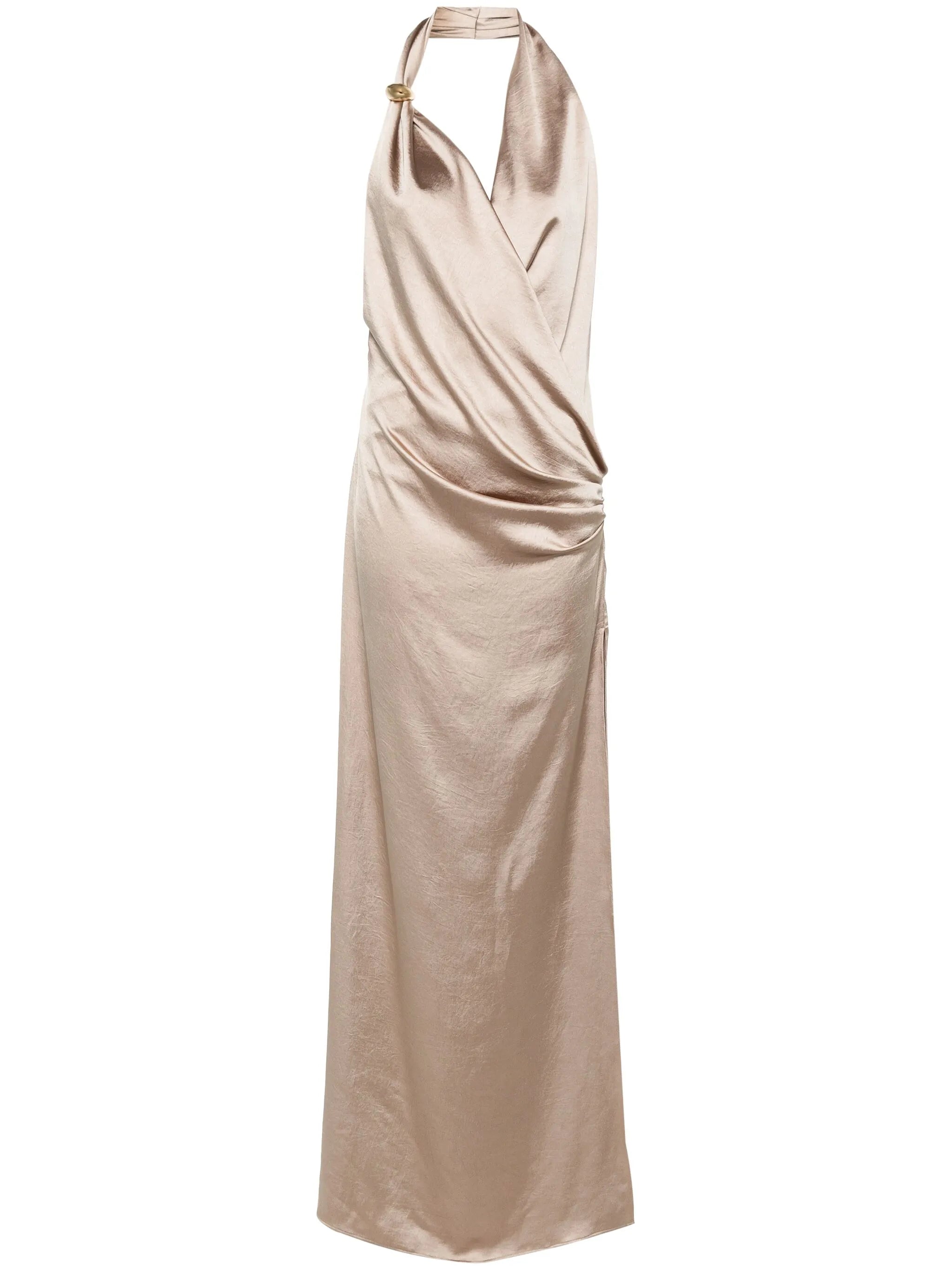 satin maxi dress