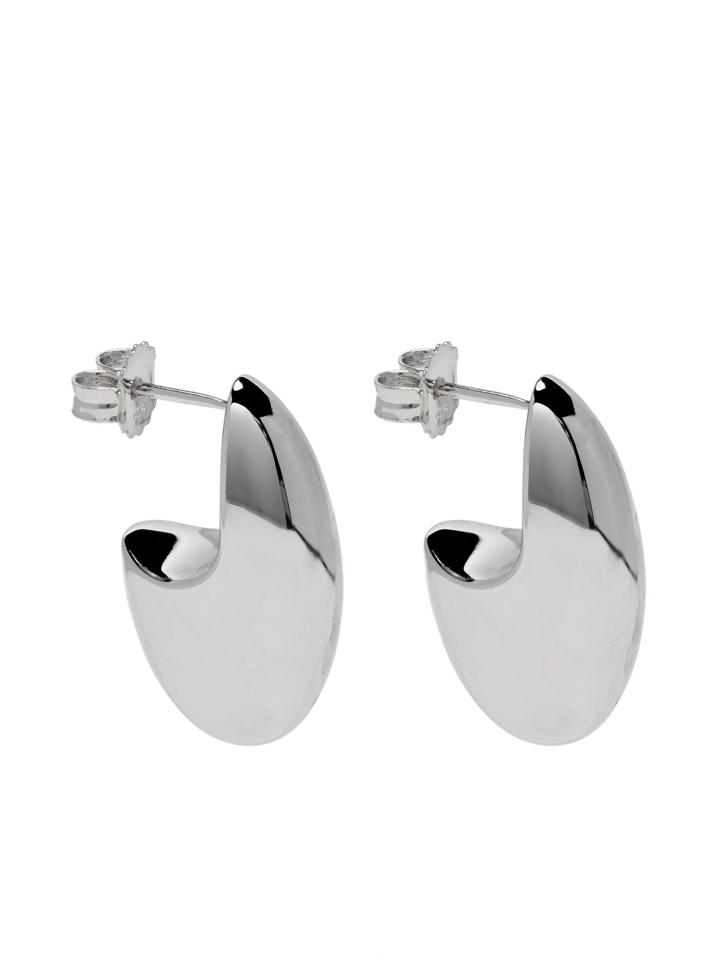 Pebble polished-finish earrings