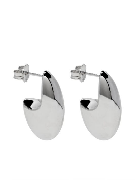 Pebble polished-finish earrings