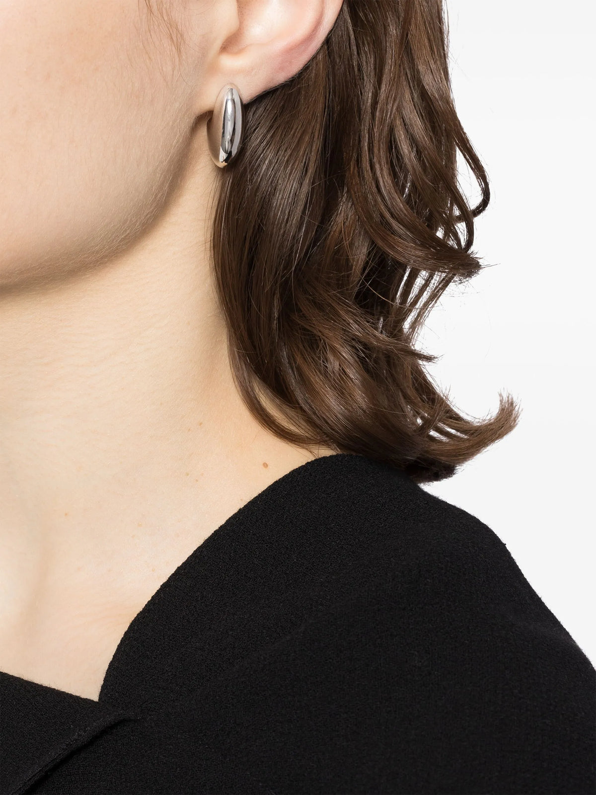 pebble polished-finish earrings