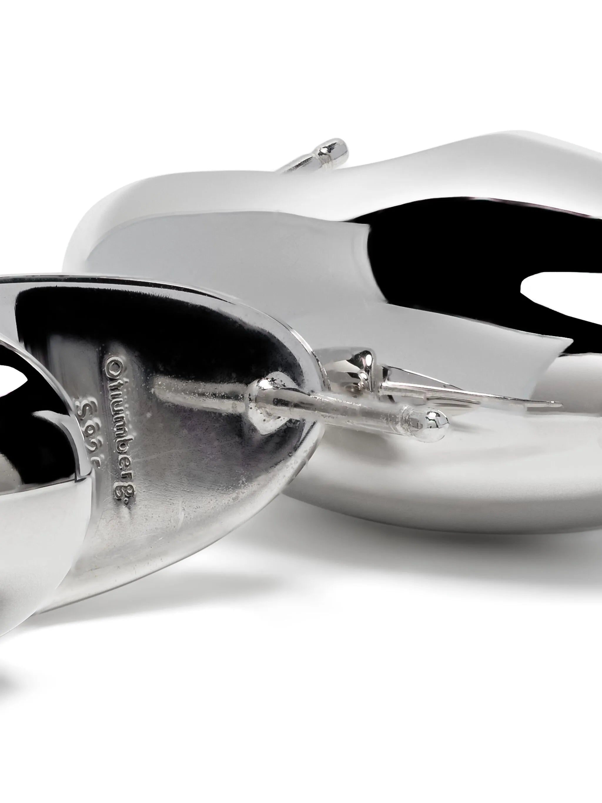 Pebble polished-finish earrings