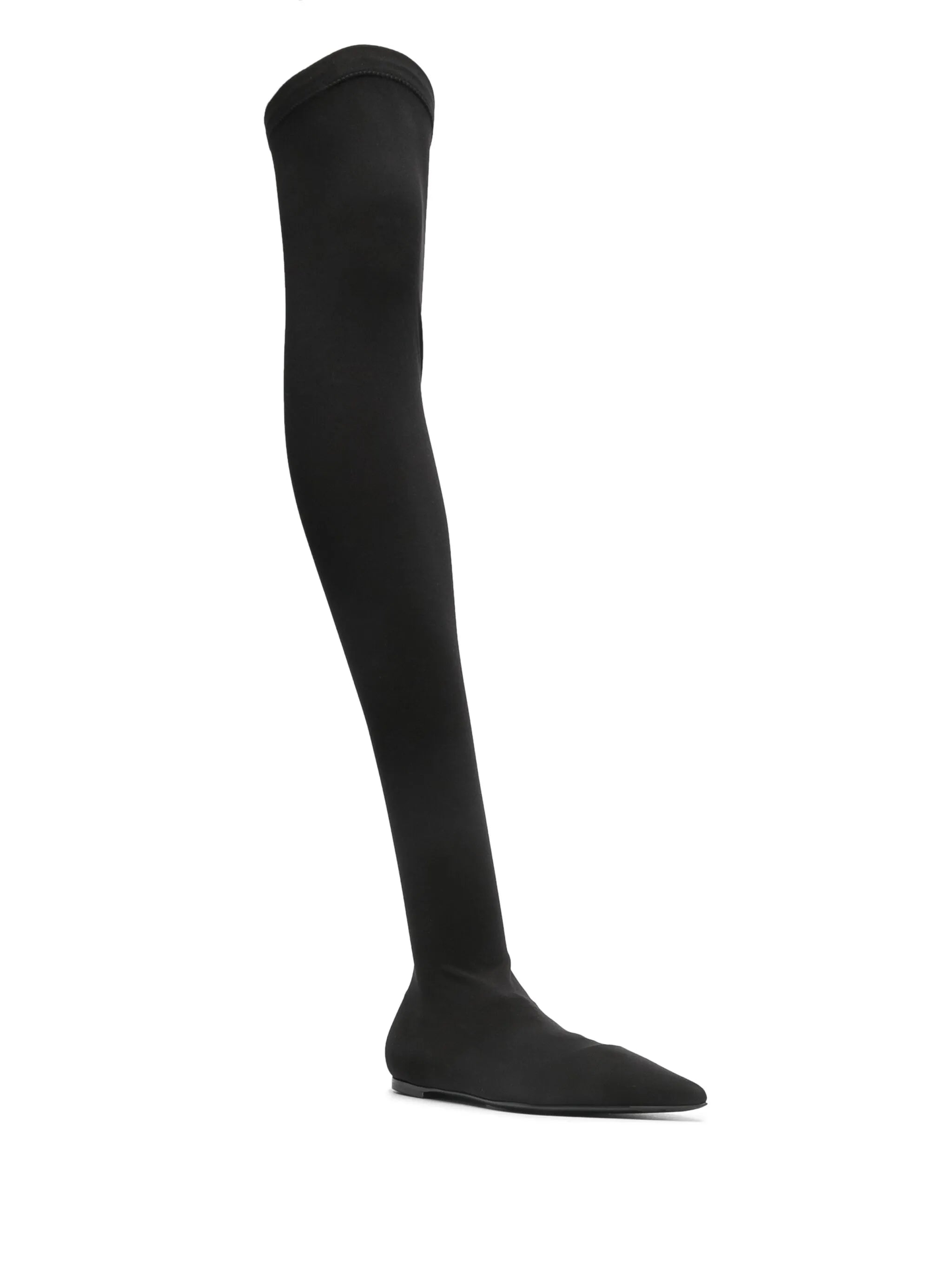 thigh-high flat boots