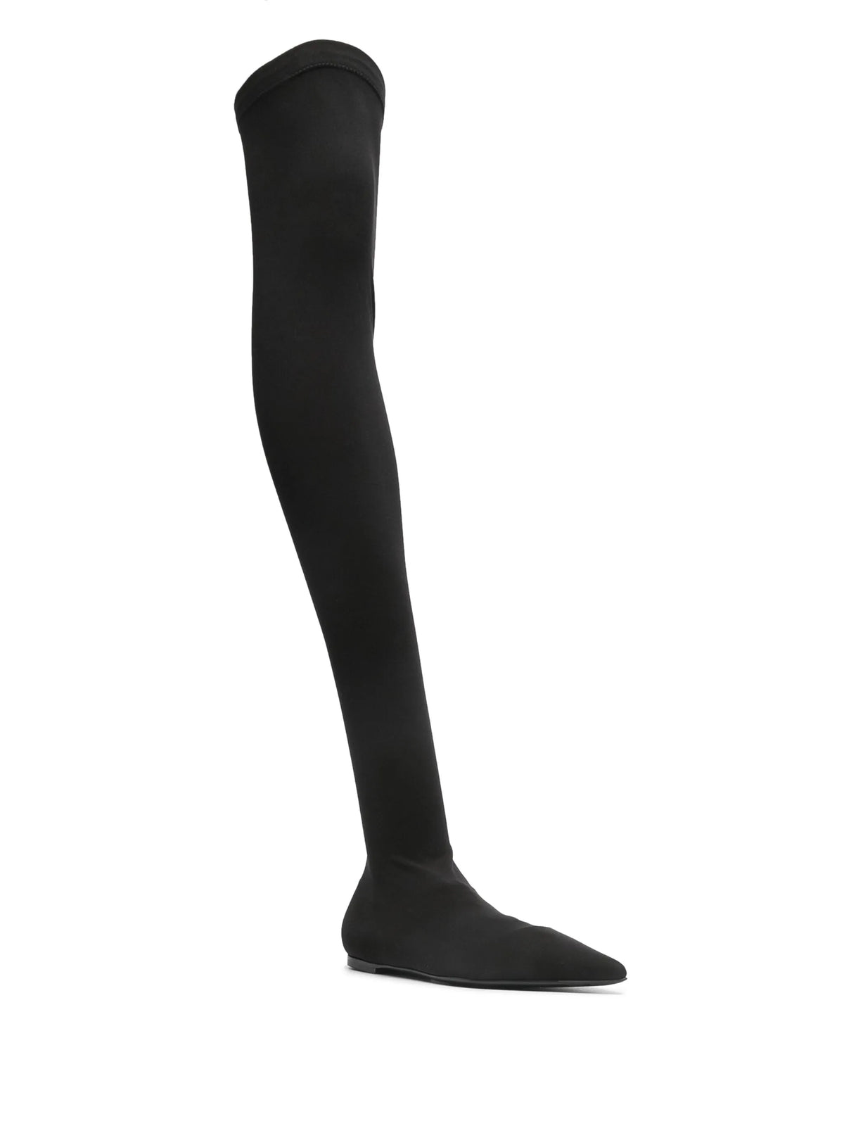 thigh-high flat boots