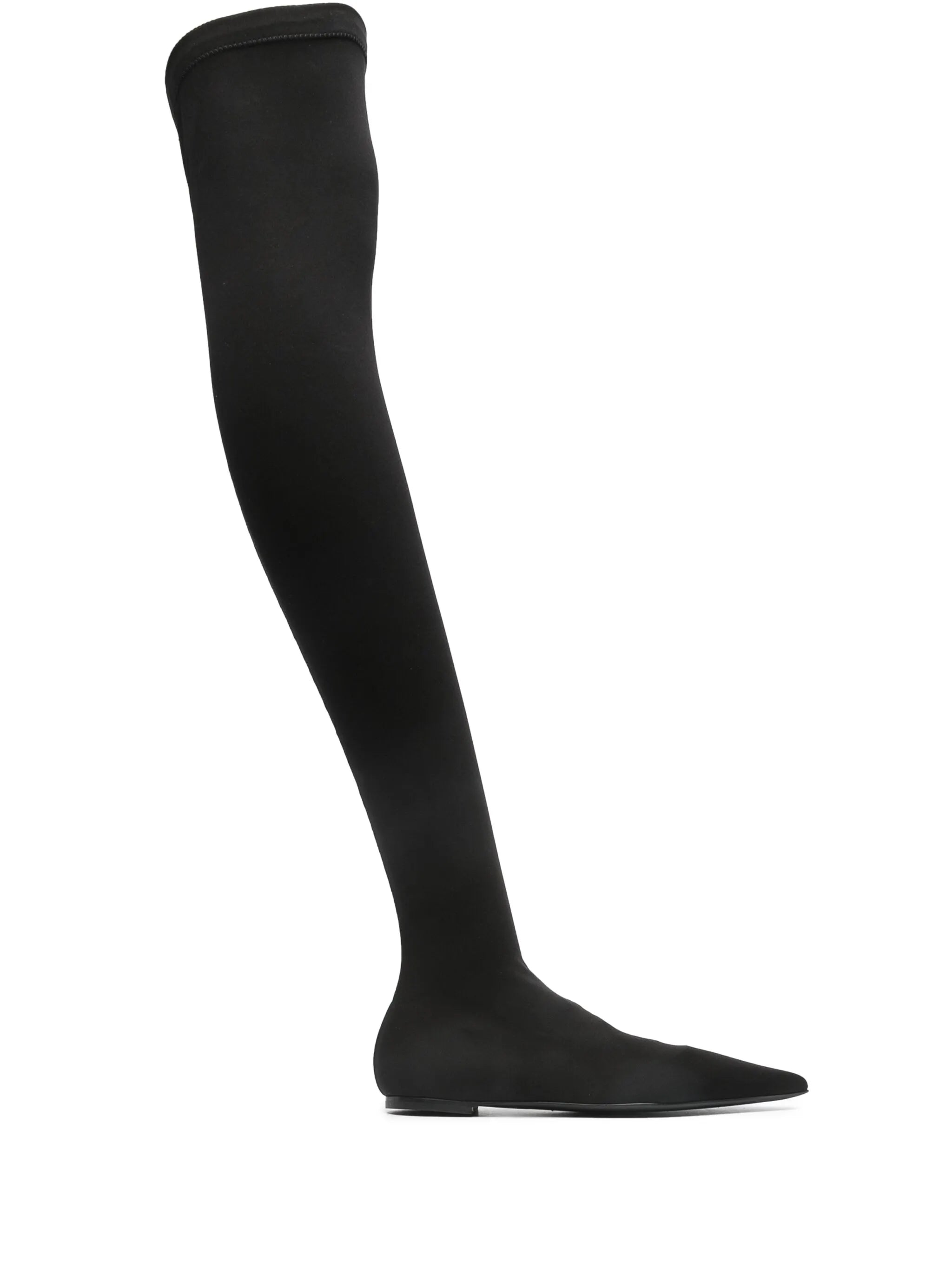 thigh-high flat boots