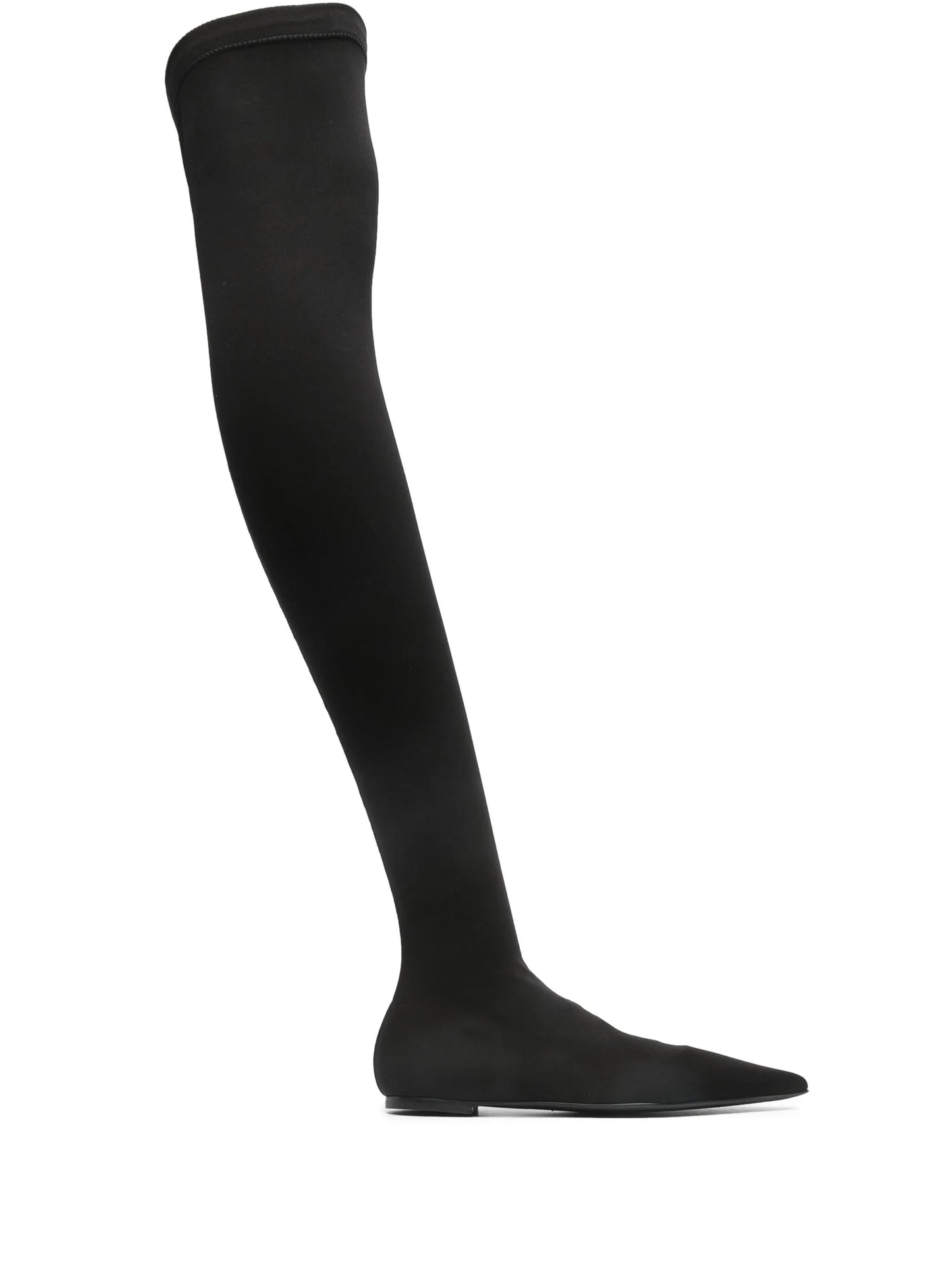 thigh-high flat boots
