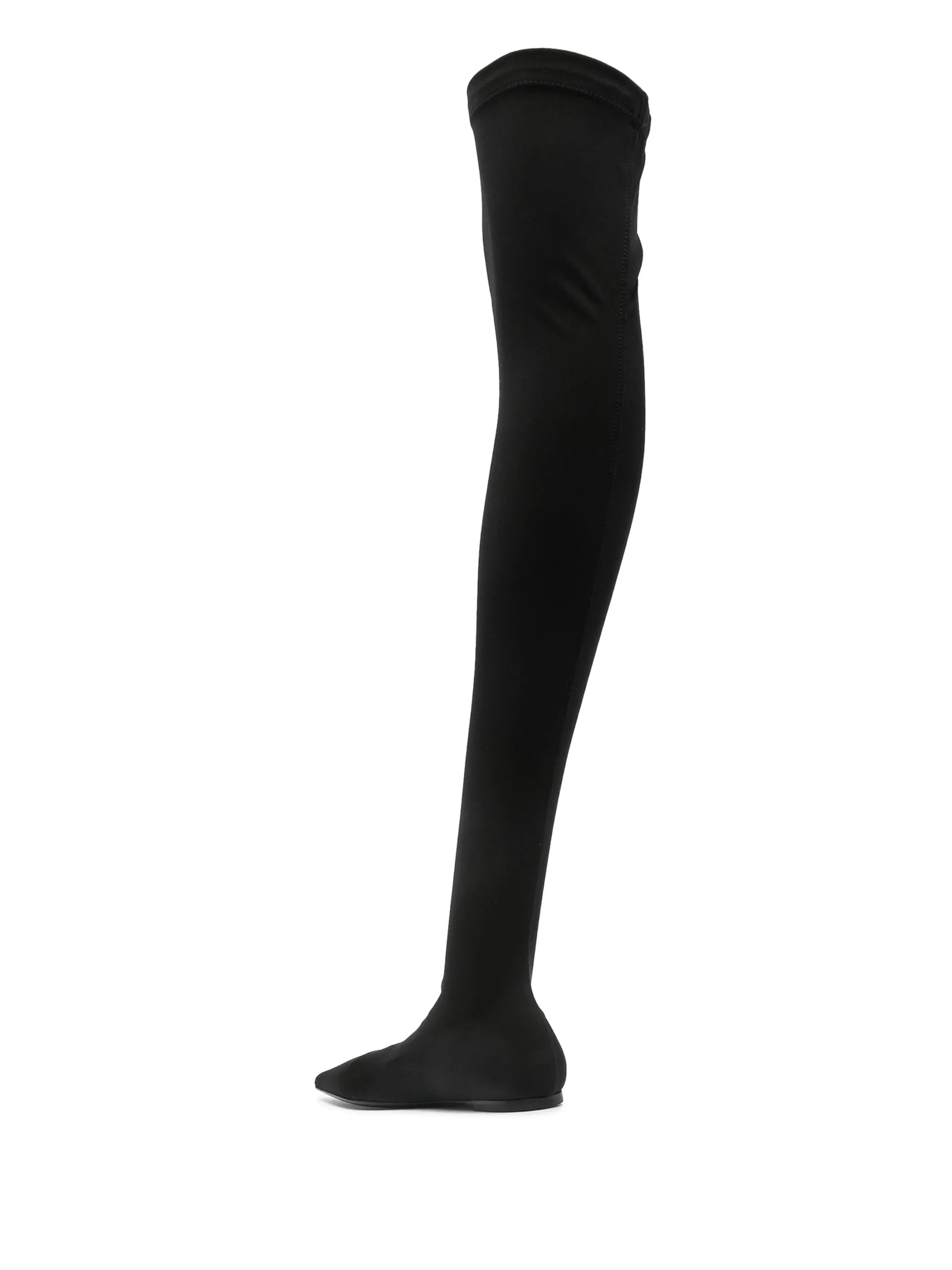 thigh-high flat boots