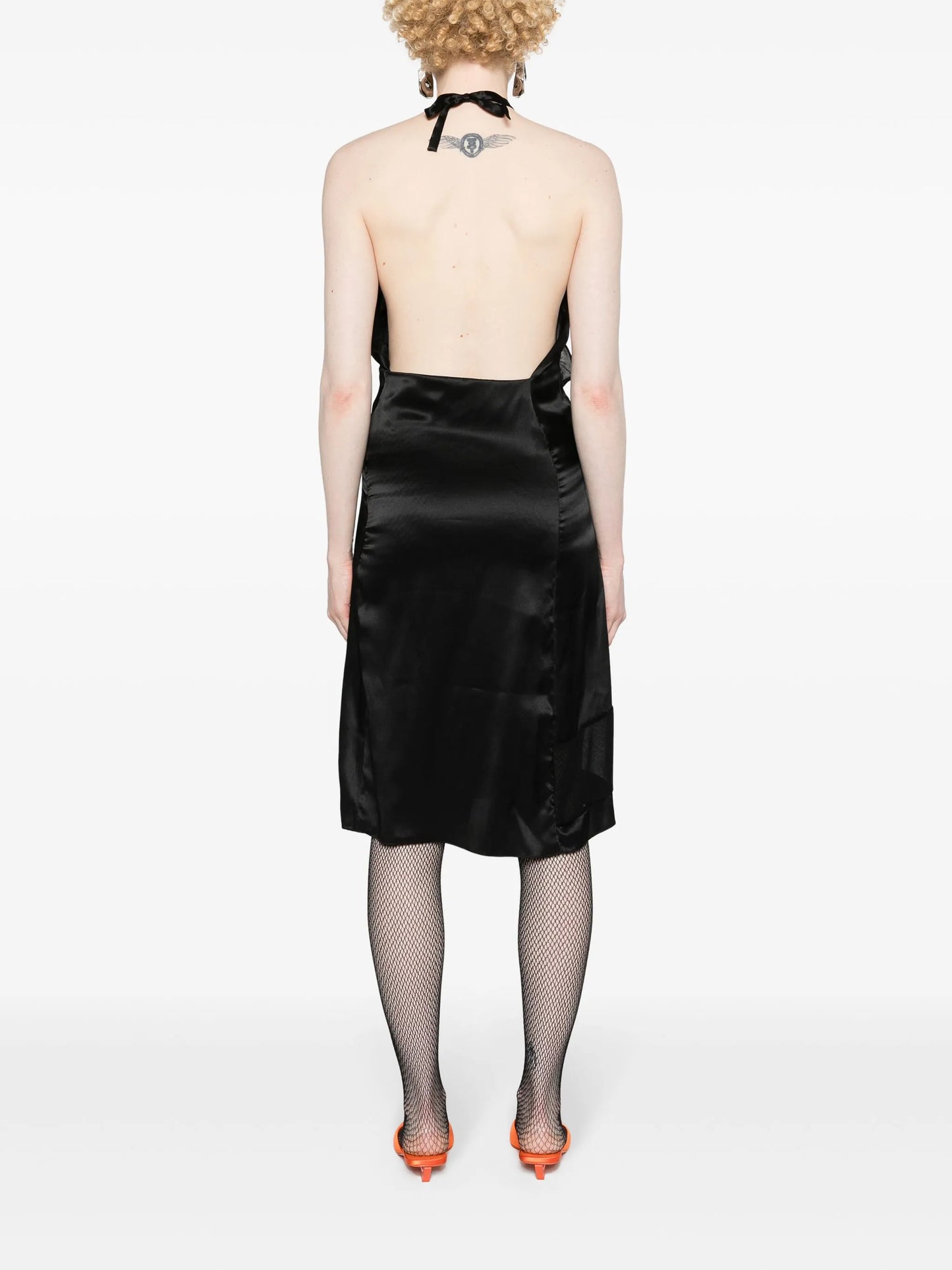 Spiral panelled midi dress