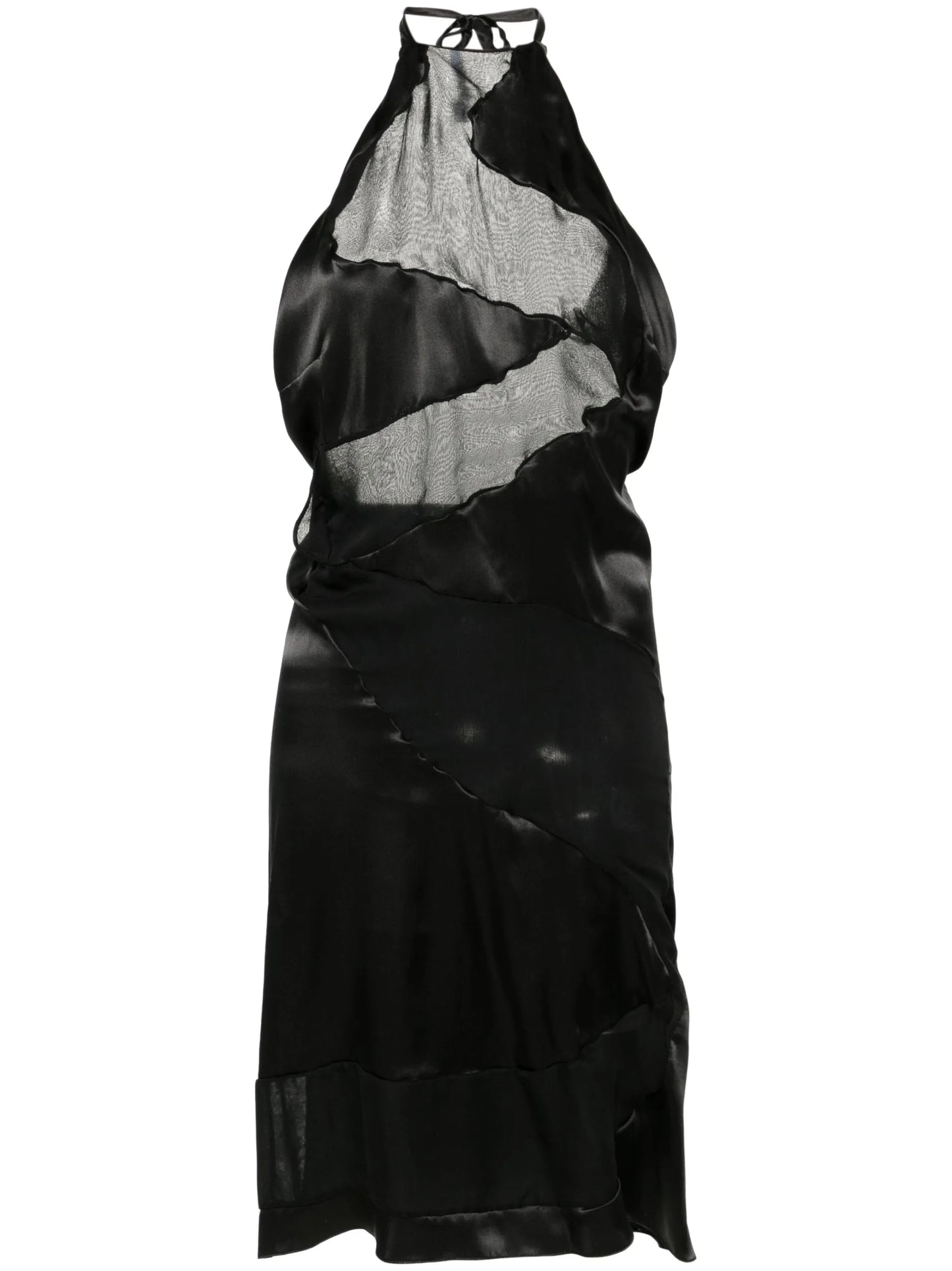 Spiral panelled midi dress