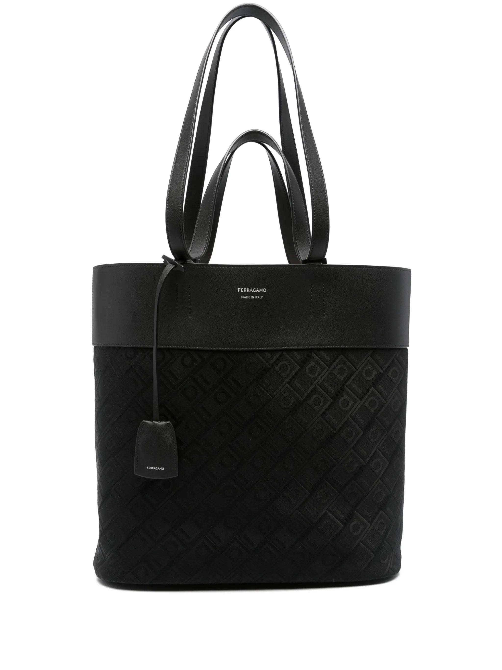 Gancini-pattern tote bag