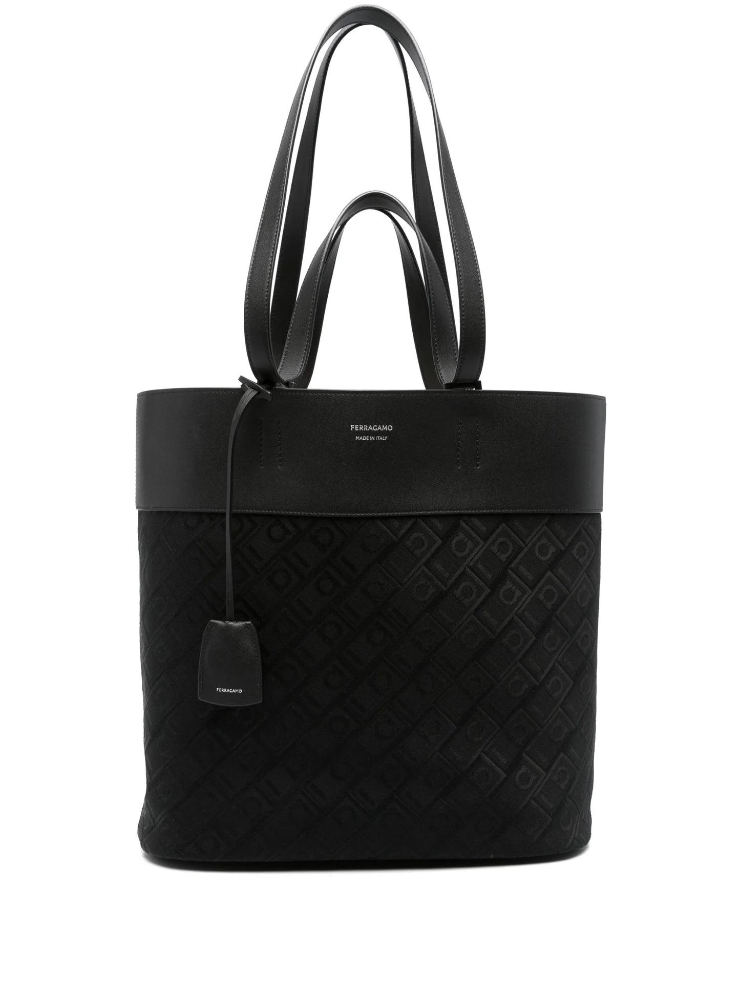 Gancini-pattern tote bag
