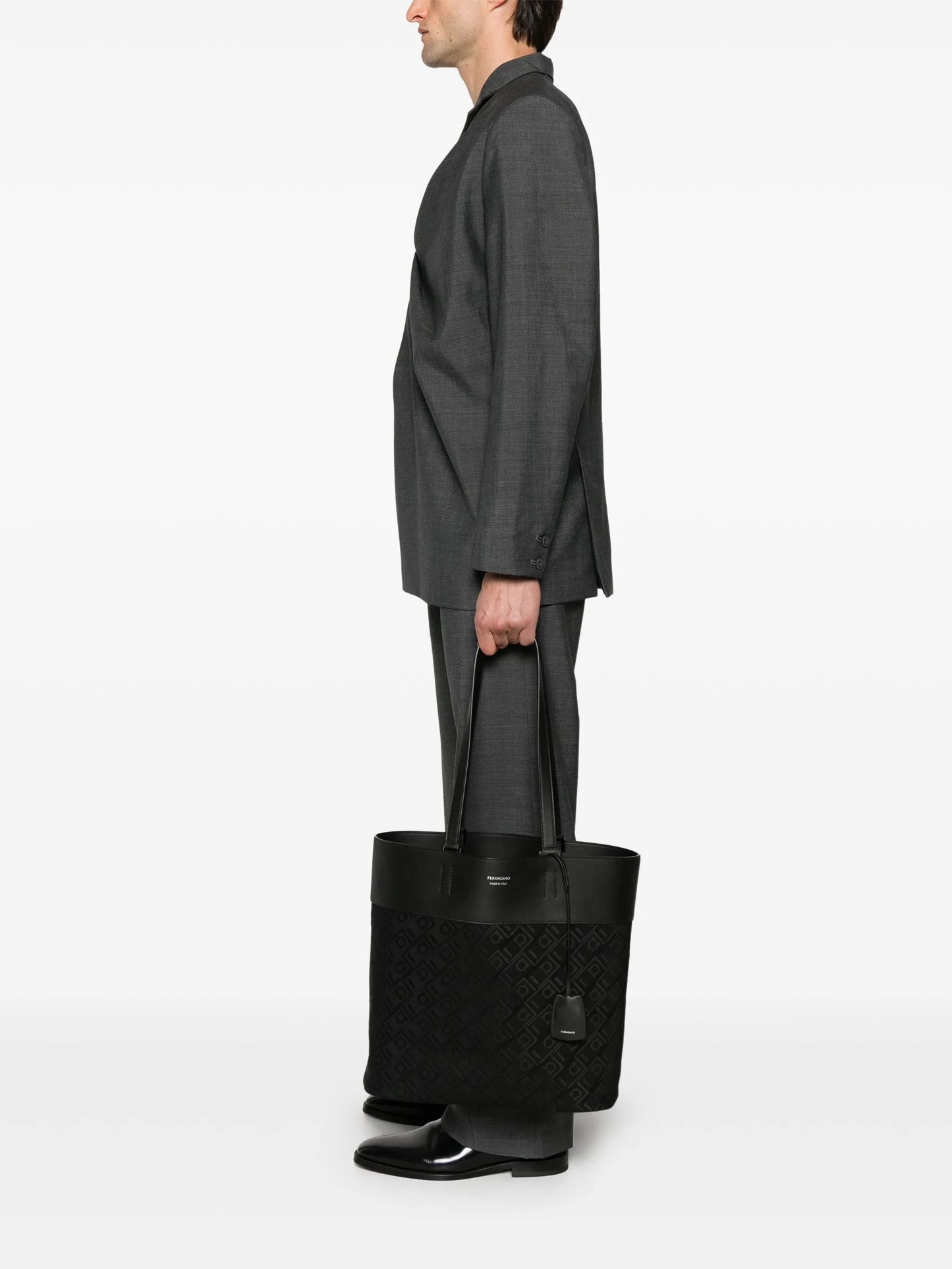Gancini-pattern tote bag