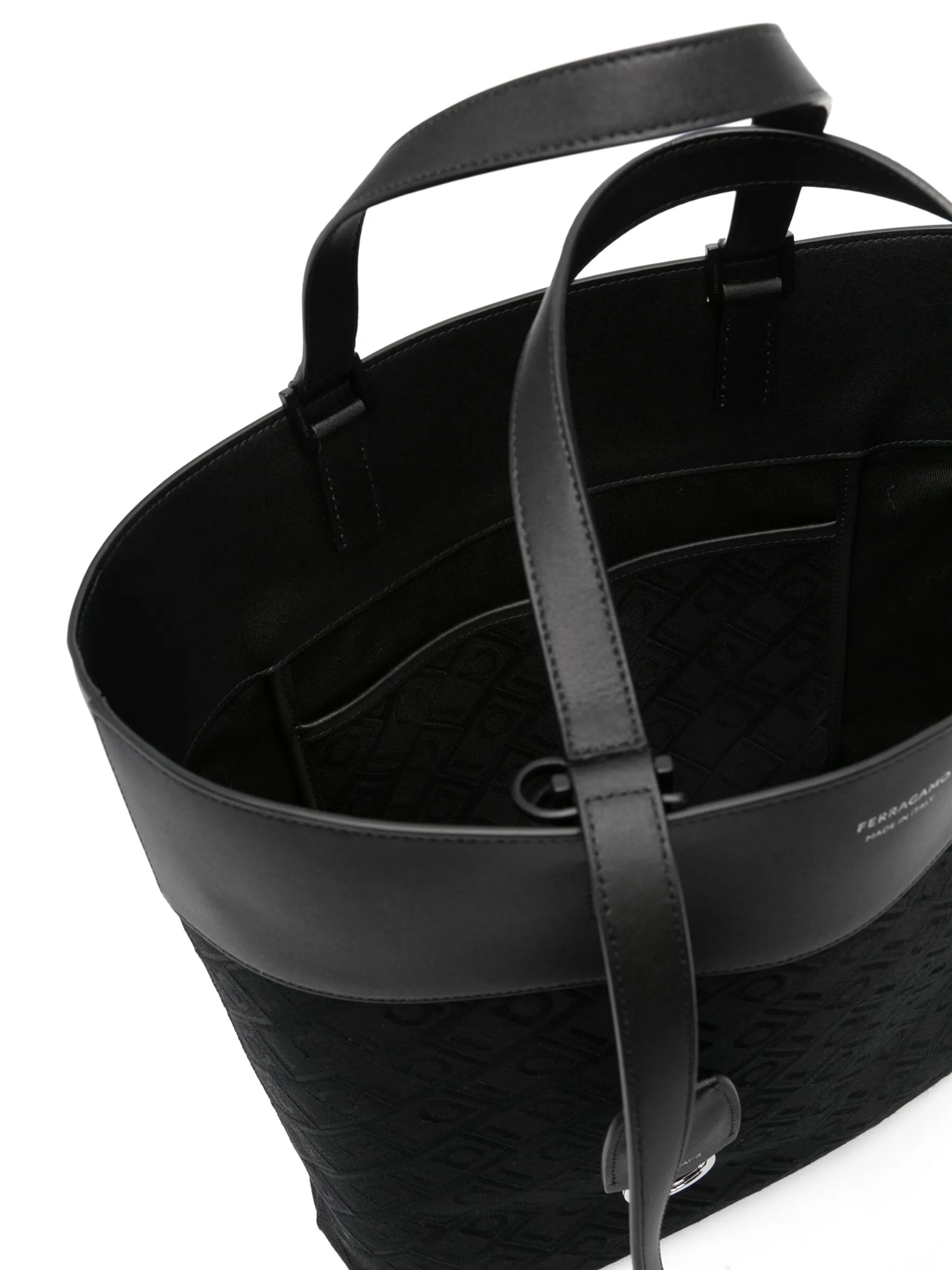 Gancini-pattern tote bag