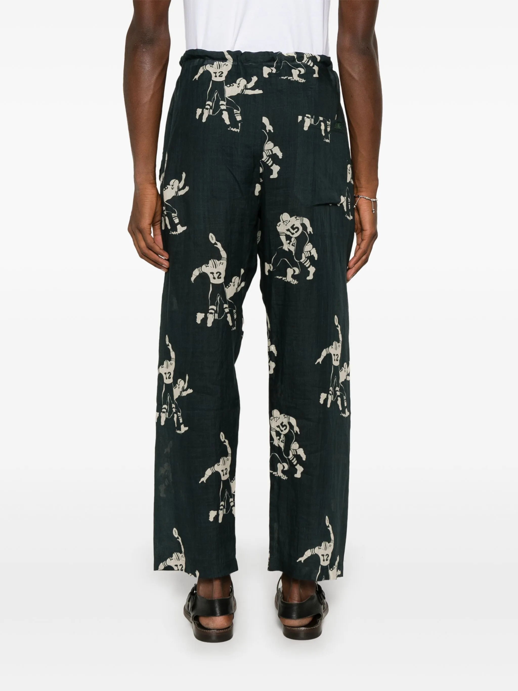 Football-pattern trousers