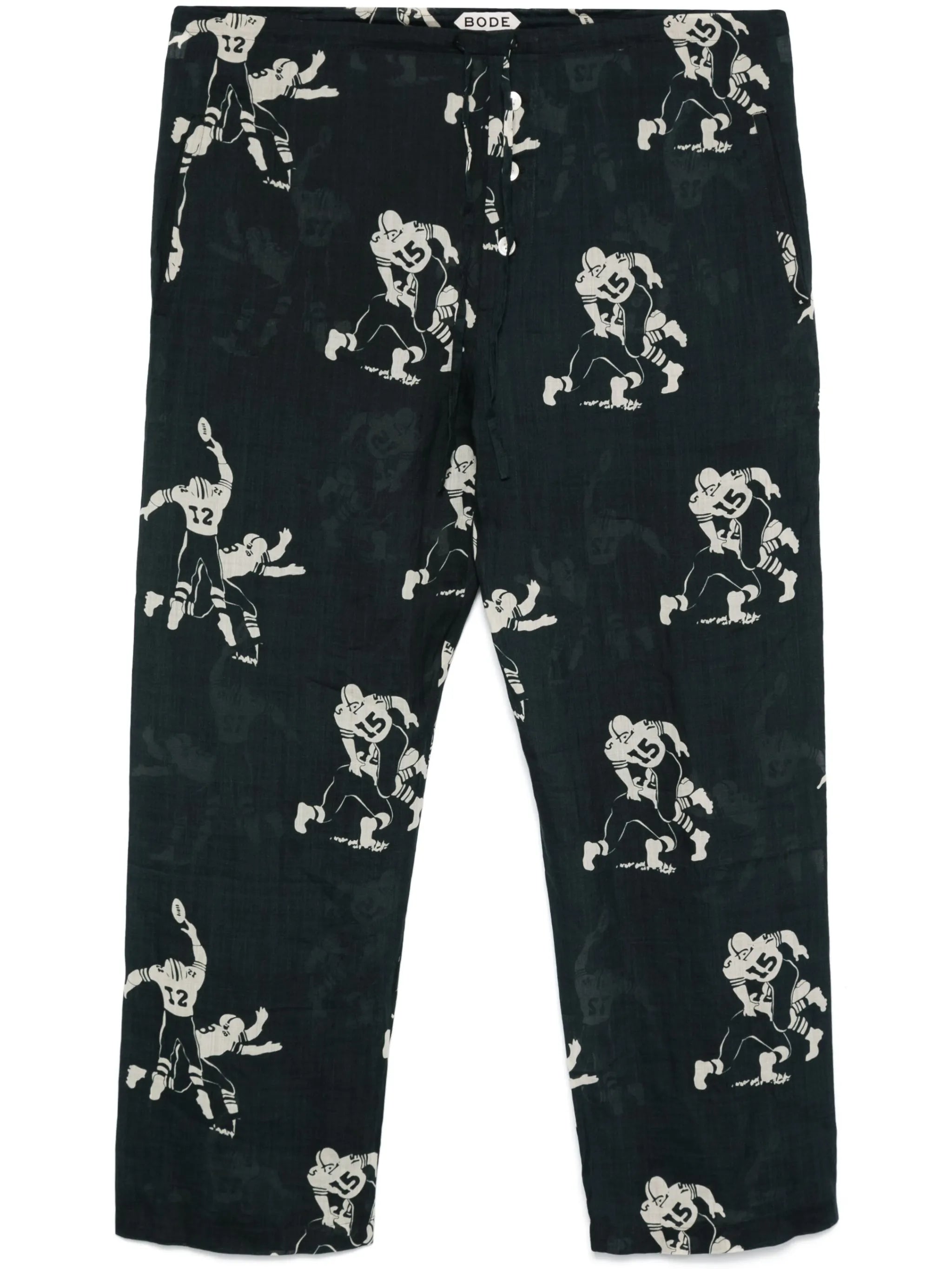 Football-pattern trousers