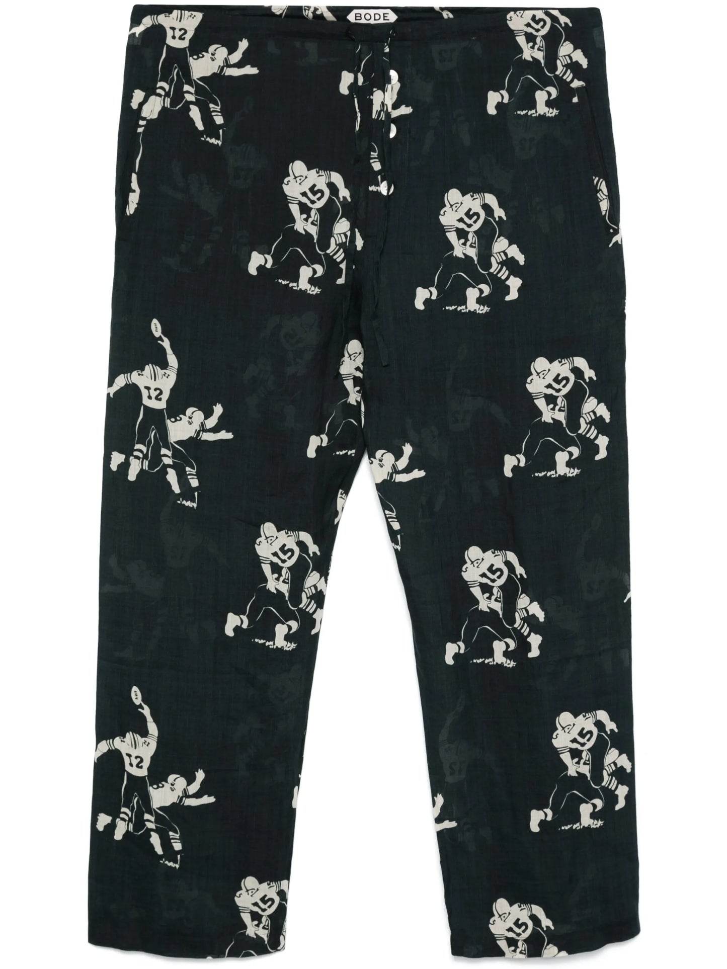 Football-pattern trousers