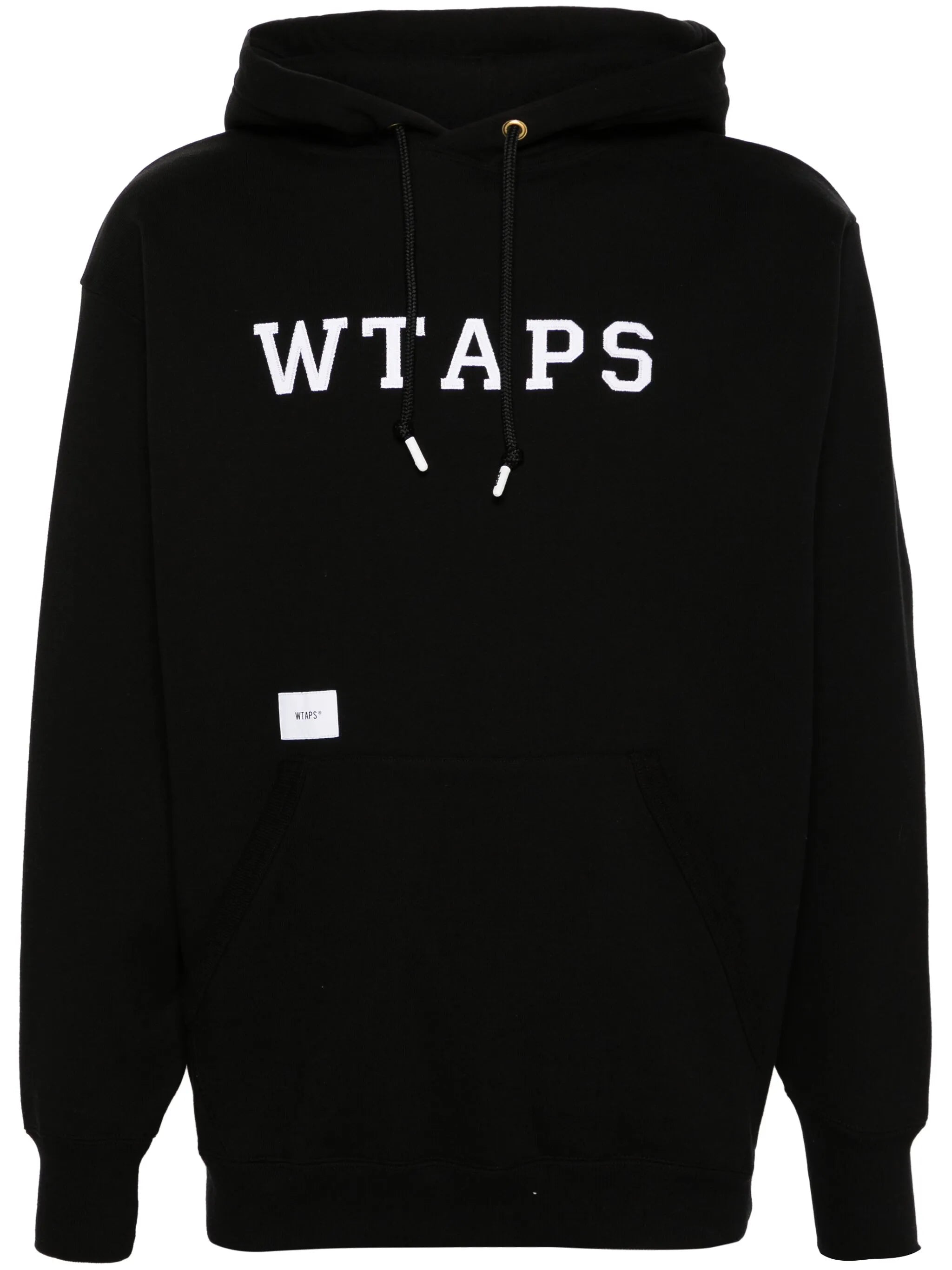 logo-patches cotton hoodie