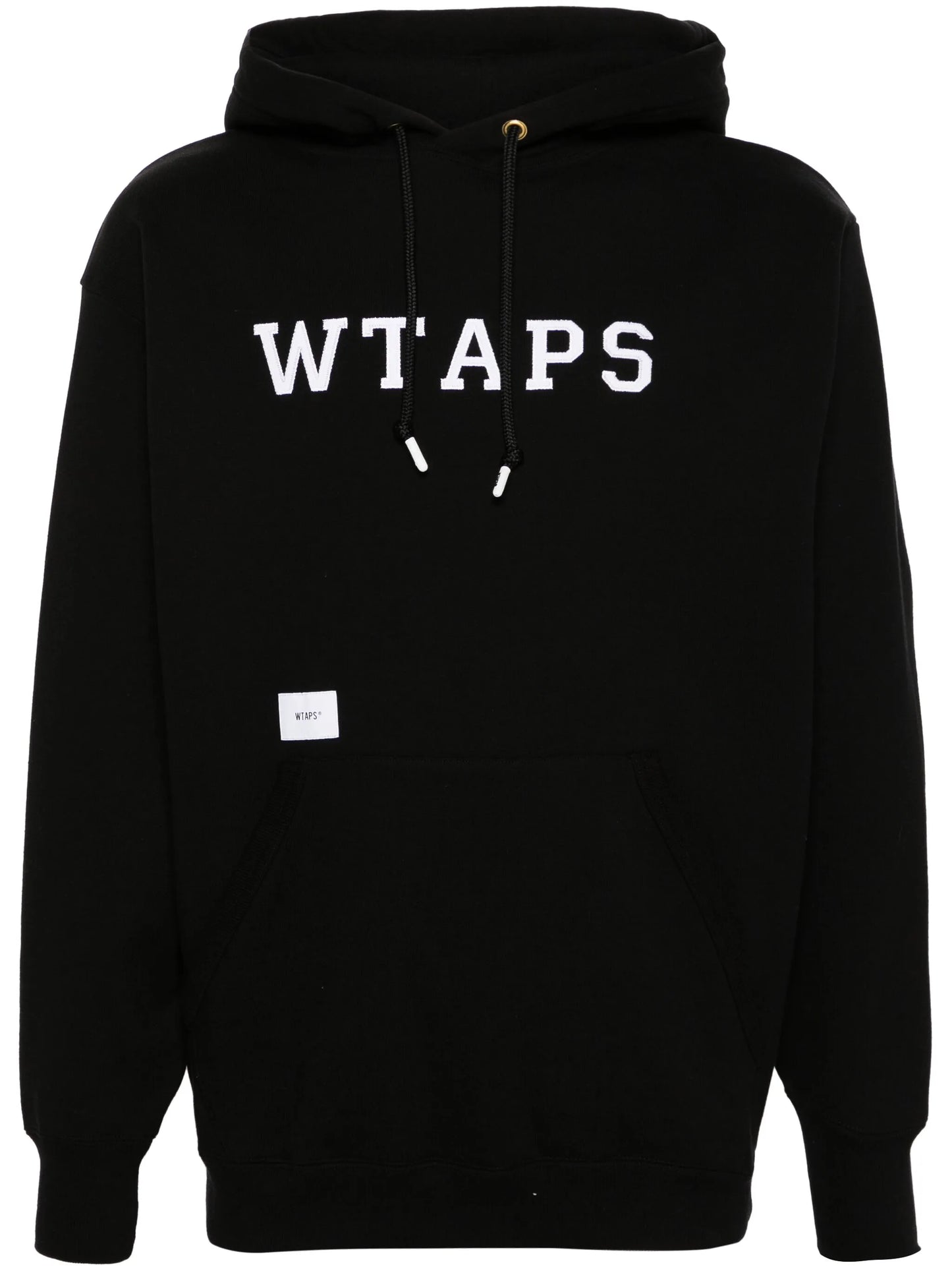 logo-patches cotton hoodie