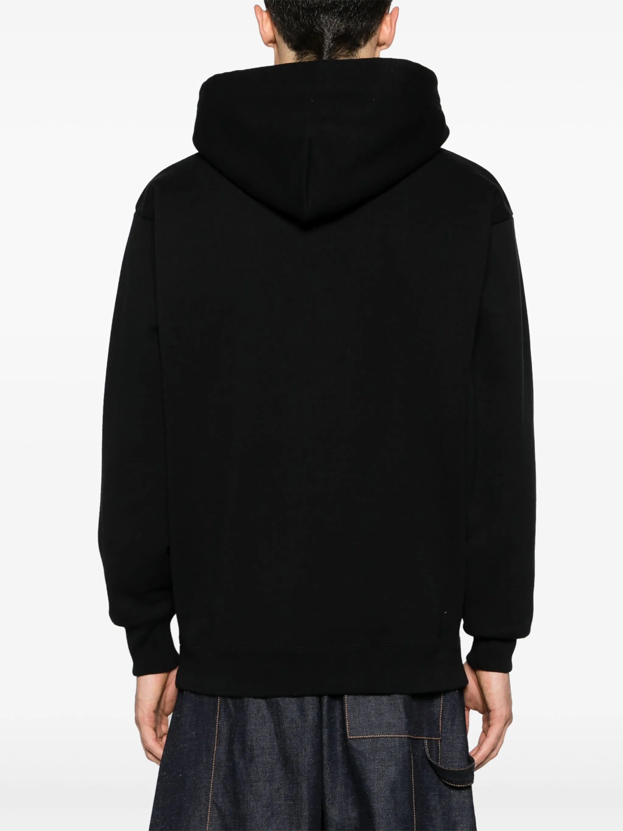 logo-patches cotton hoodie
