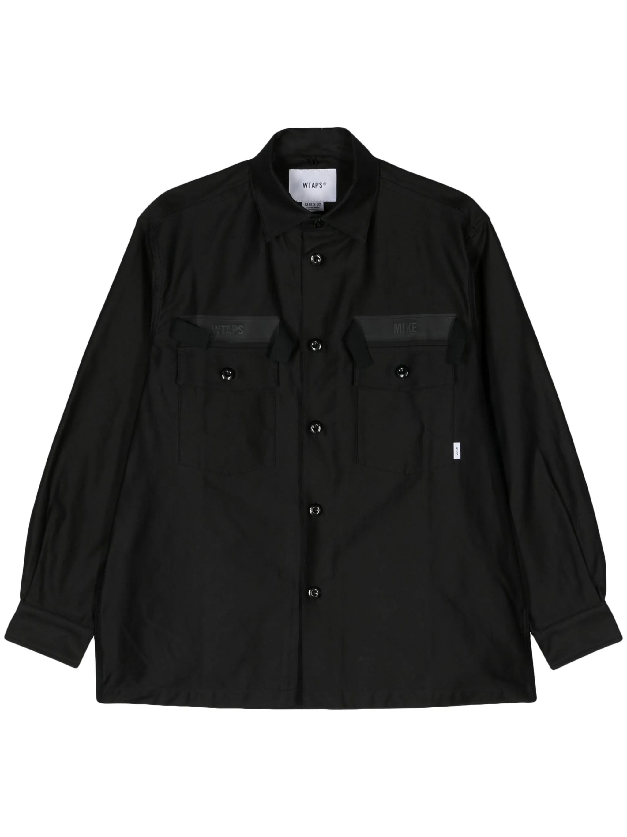 classic-collar cotton overshirt