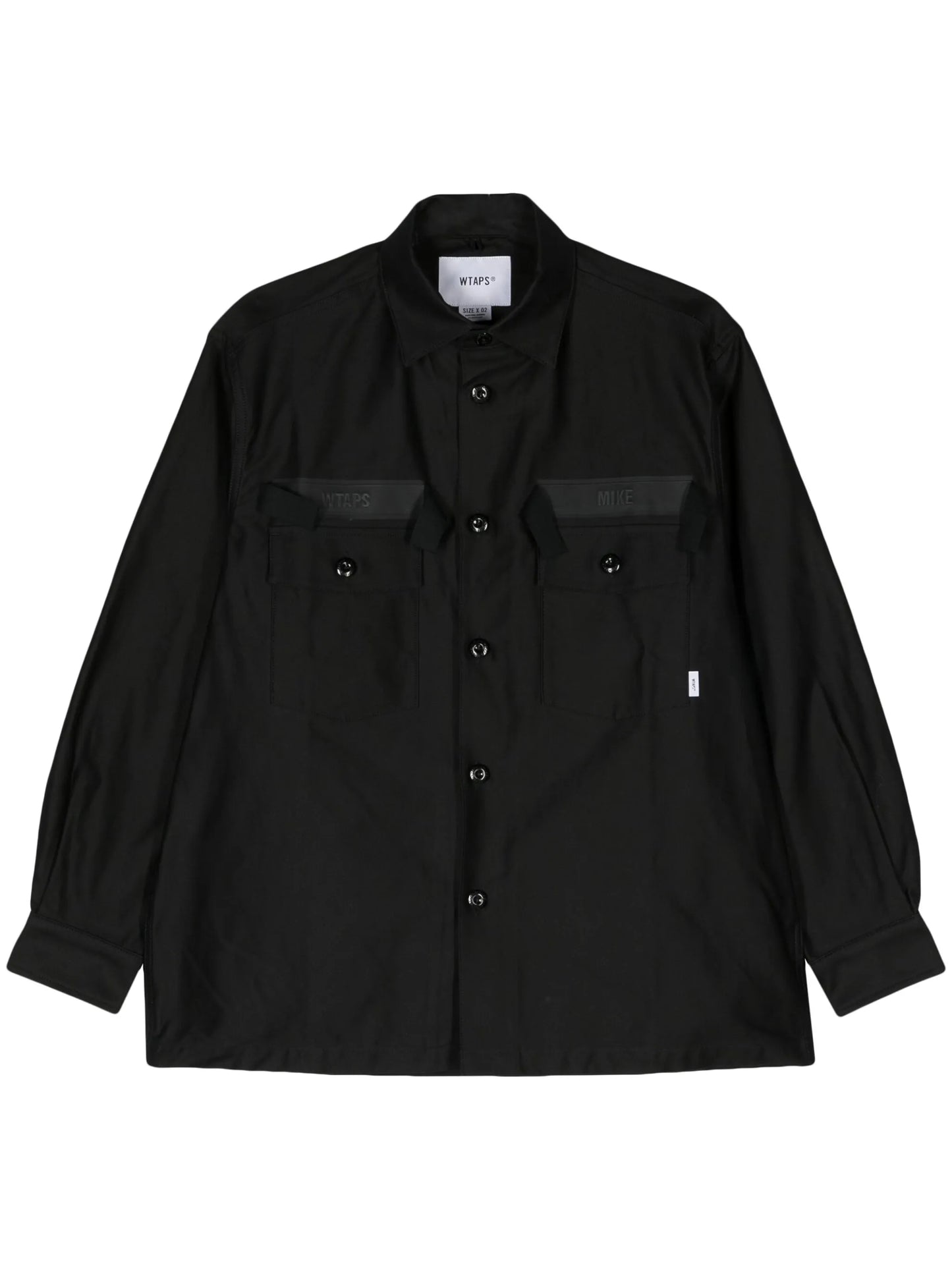 classic-collar cotton overshirt