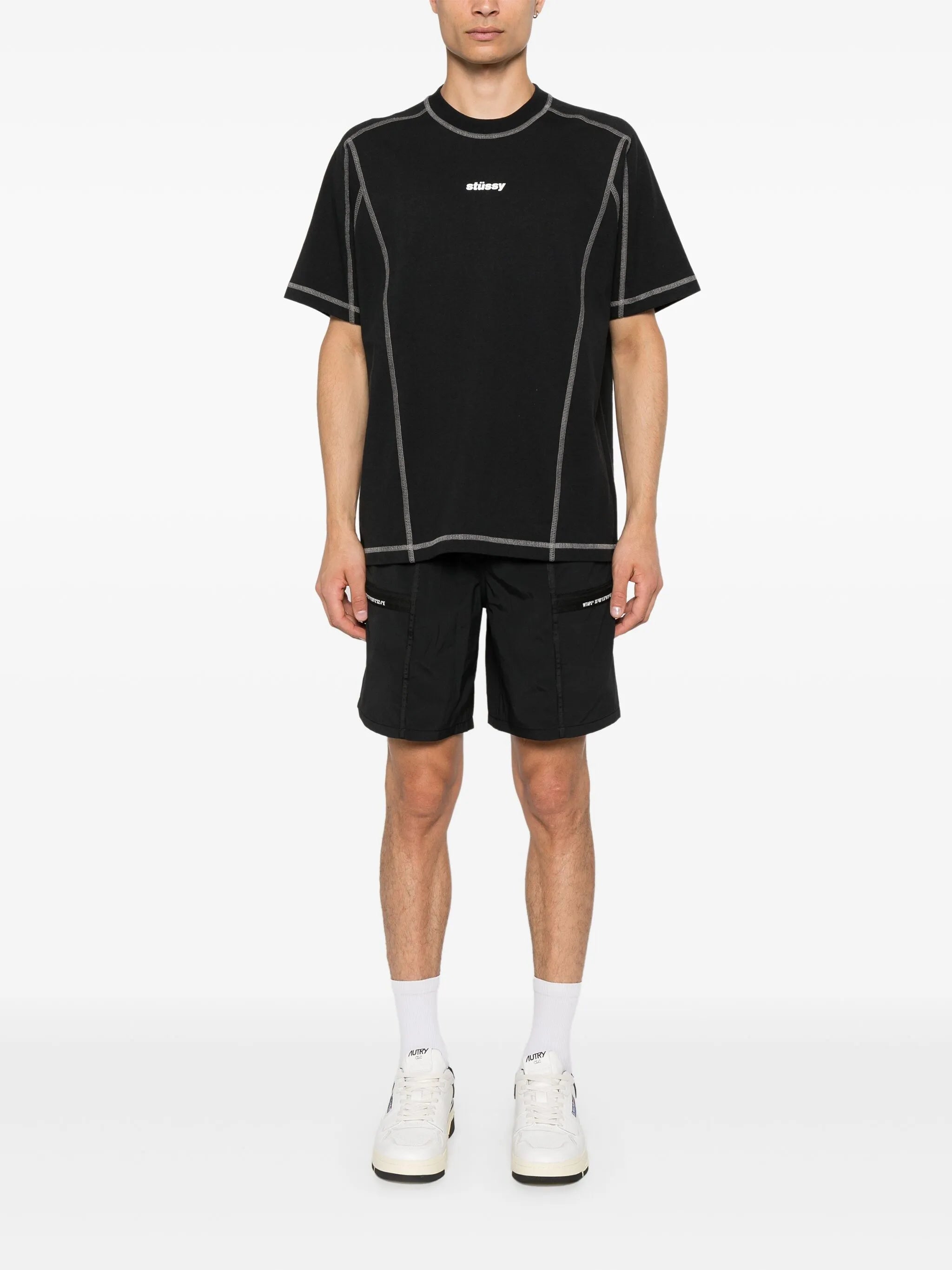 logo-print cargo shorts