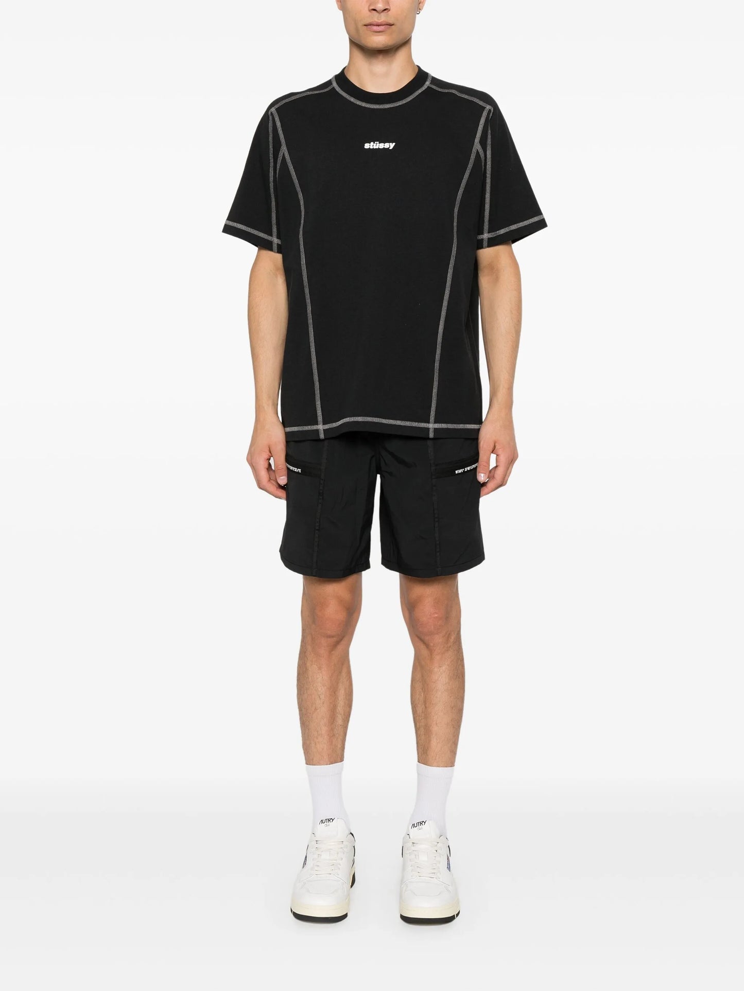 logo-print cargo shorts