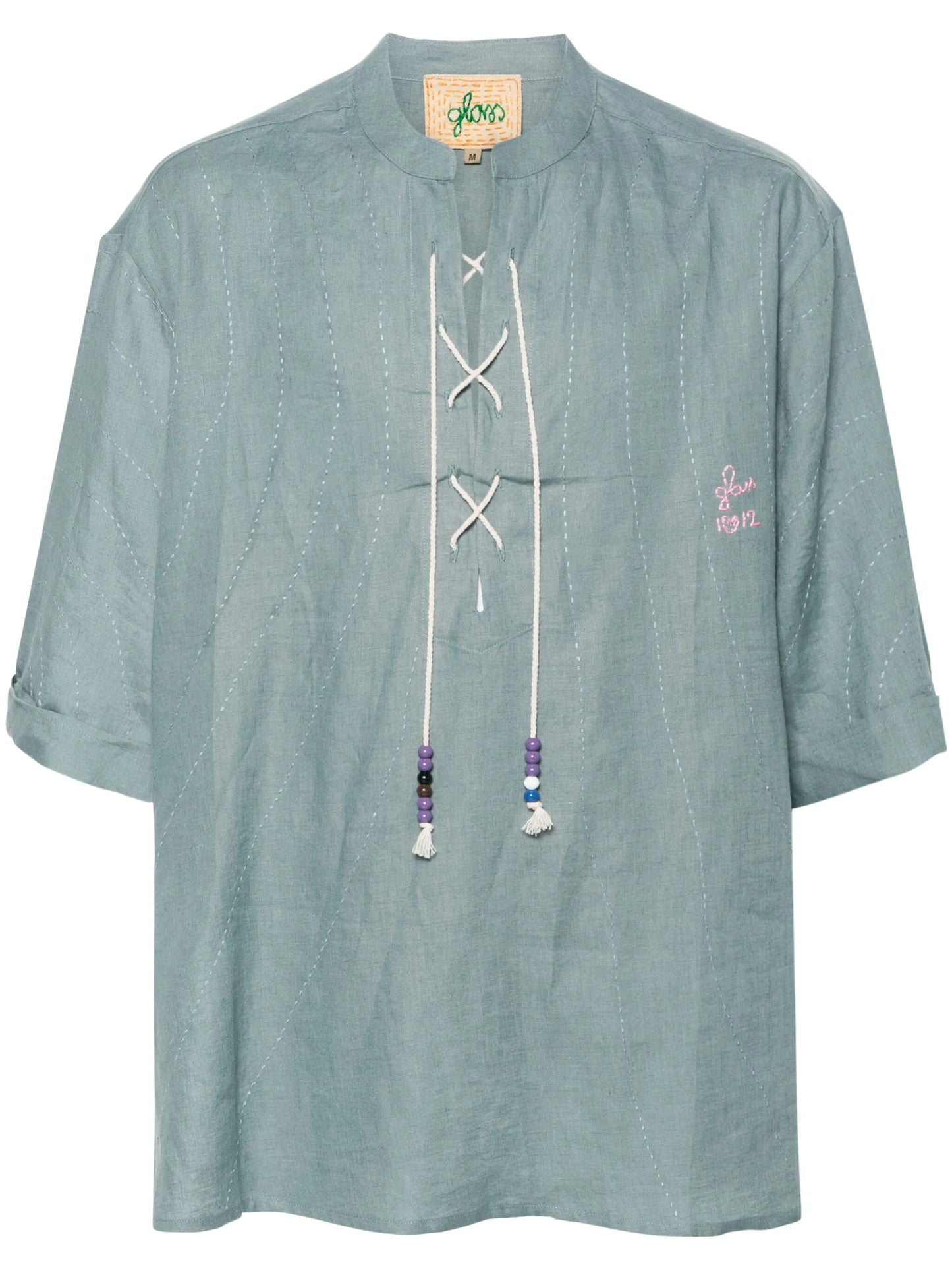 decorative-stitching linen tunic