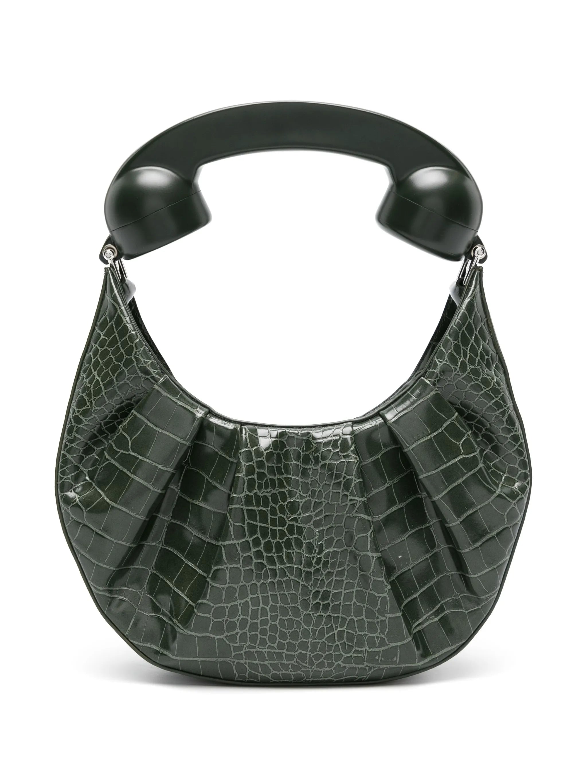 Phone snakeskin-effect tote bag