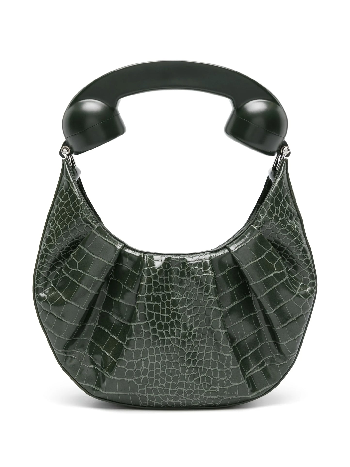 Phone snakeskin-effect tote bag