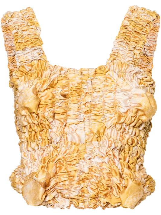 Twist ruched tank top