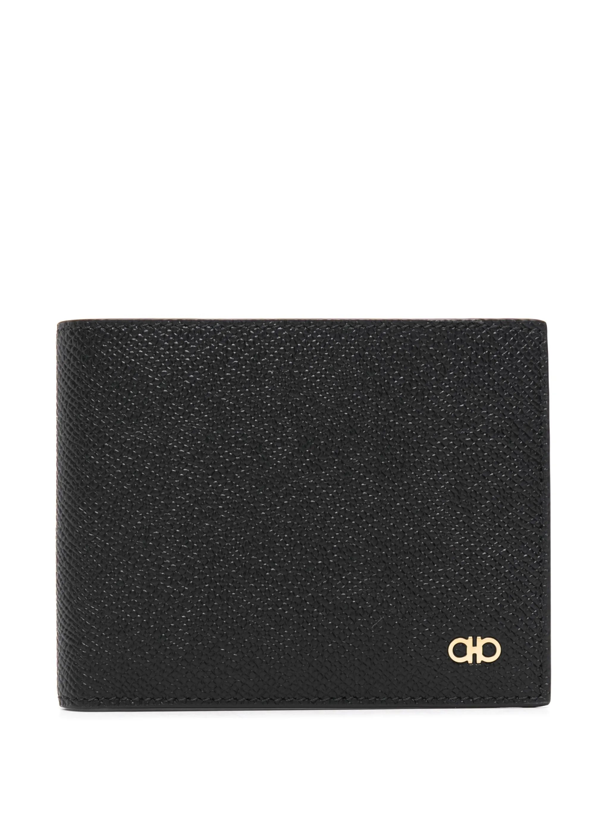 Gancini-plaque leather wallet