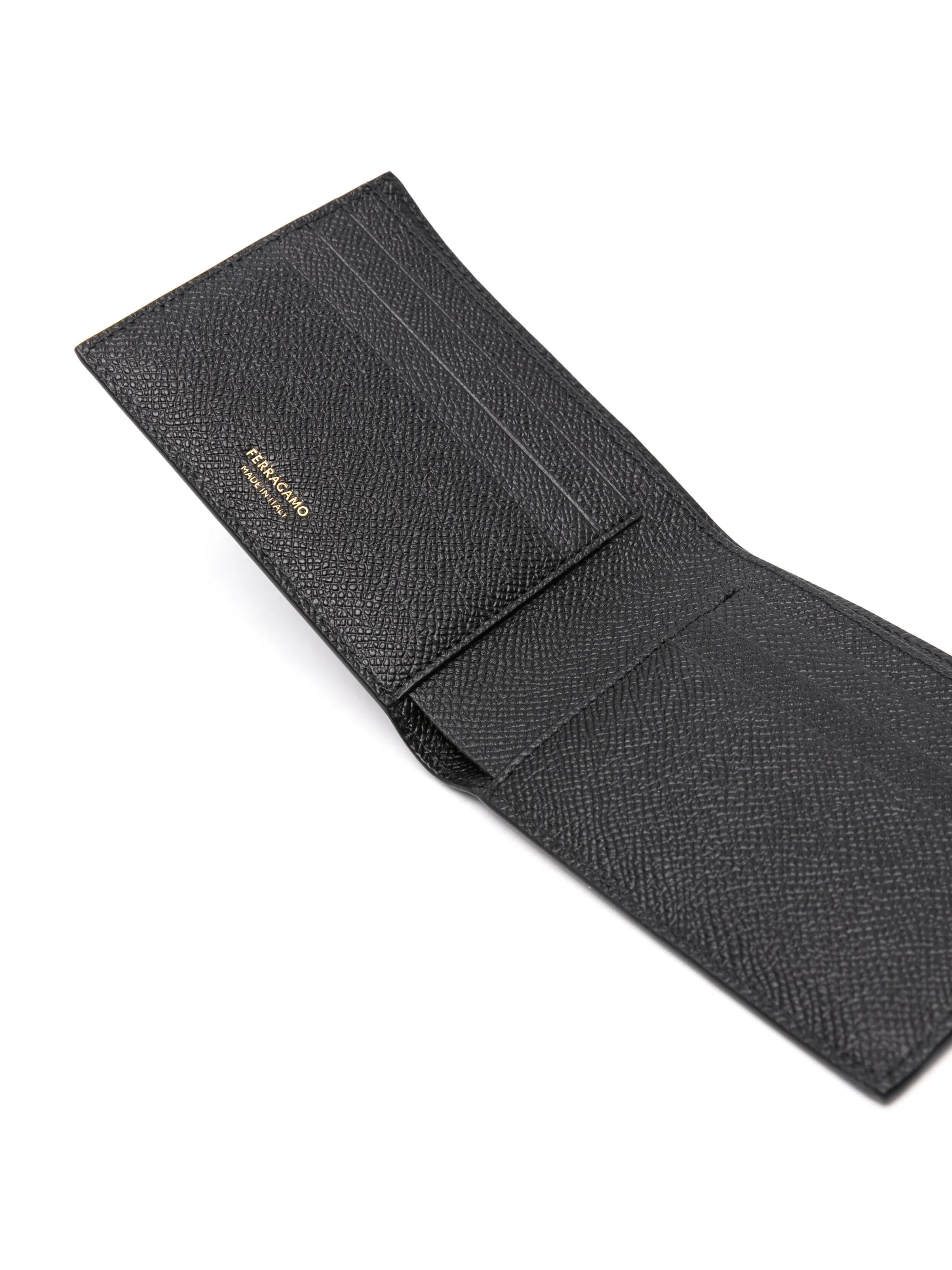 Gancini-plaque leather wallet