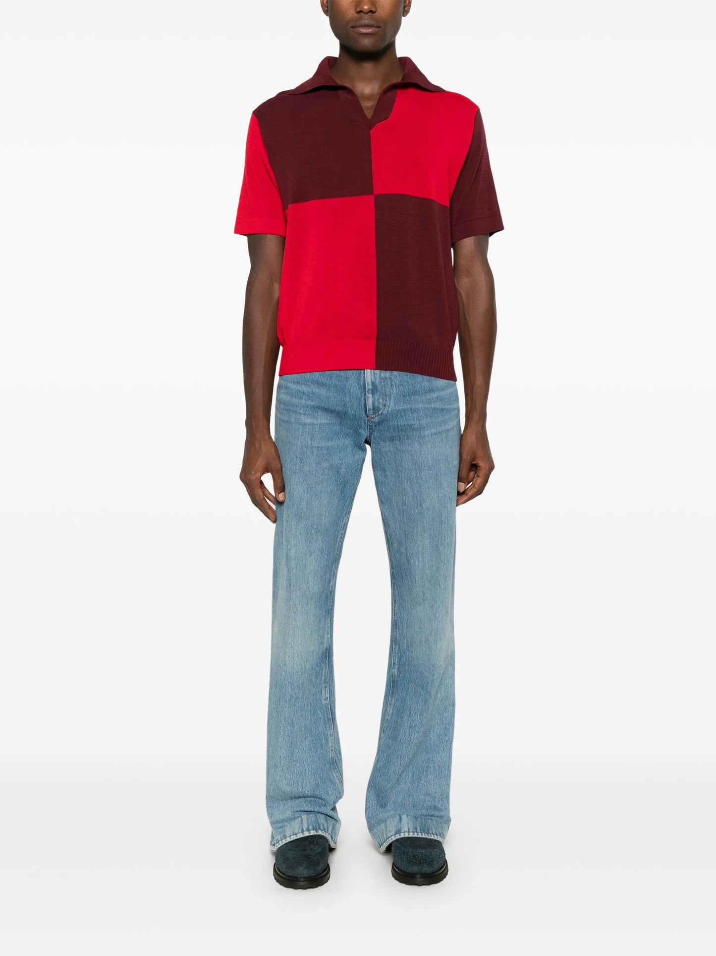 Checker polo shirt